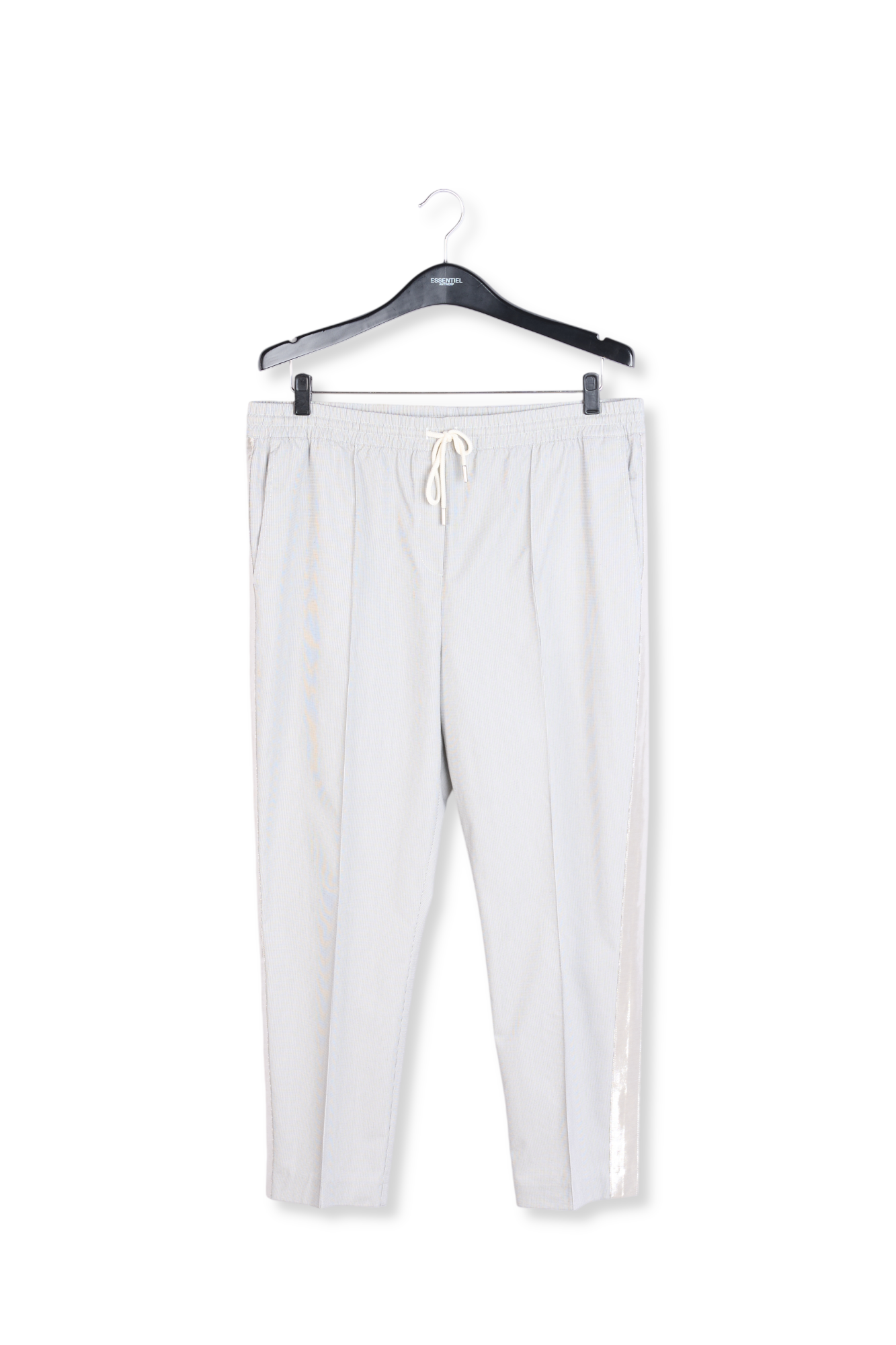 Grey and off-white checked cotton-blend pants RE—SSENTIEL second-hand photo 1