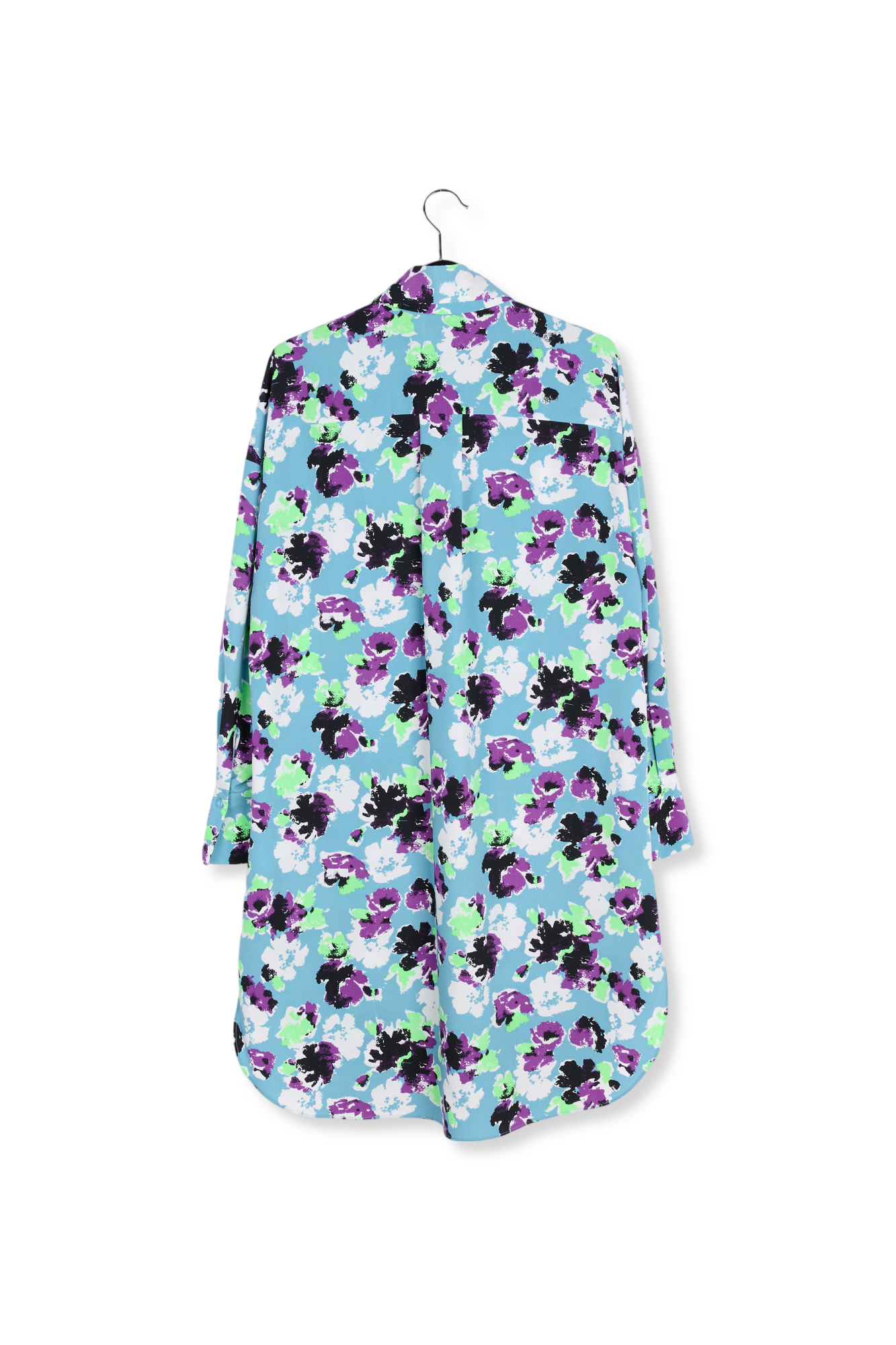 Robe chemise bleu clair à  fleurs RE—SSENTIEL seconde main photo 2