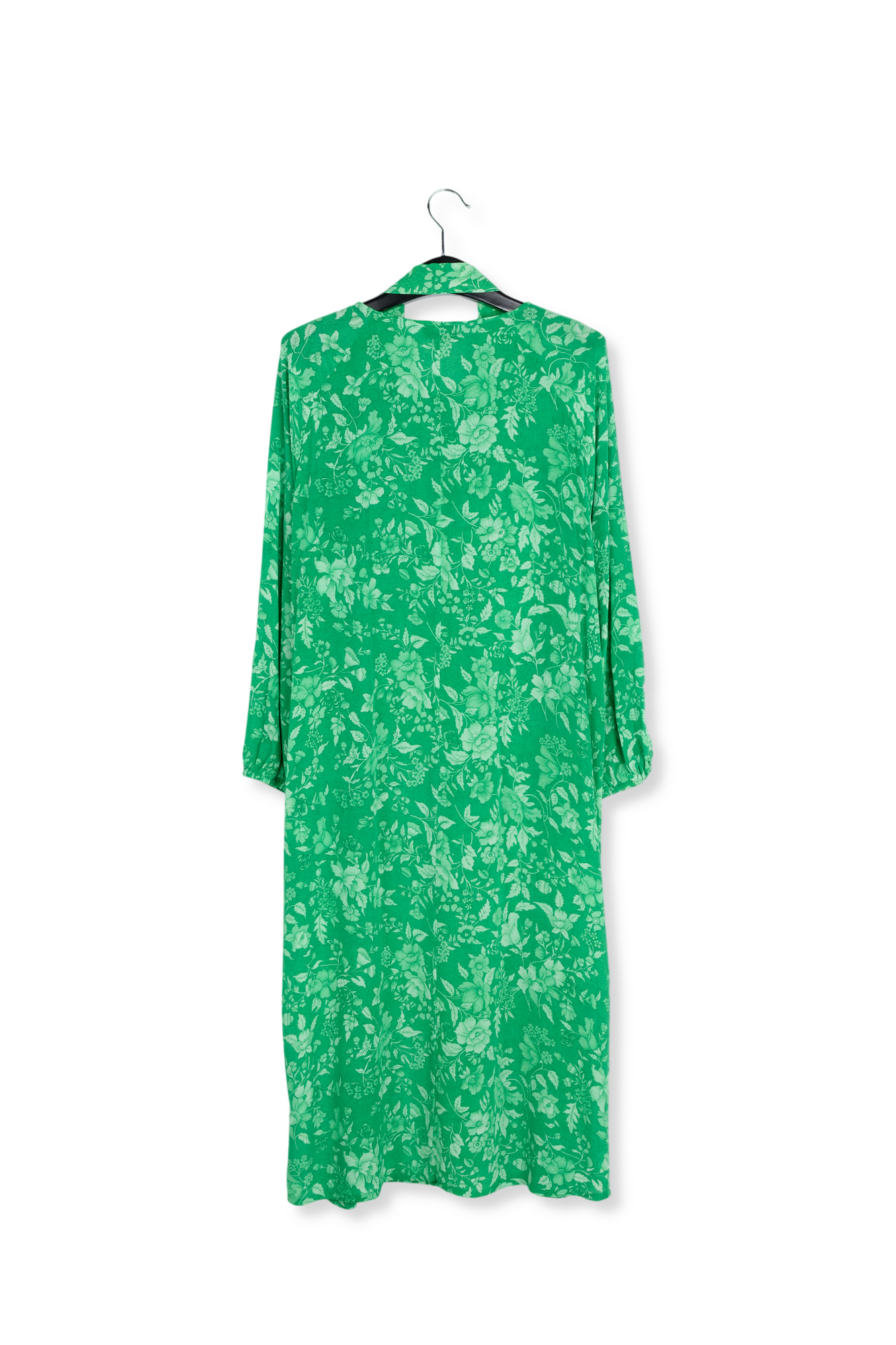 Groene zijden hemdjurk met print RE—SSENTIEL tweedehands photo 2