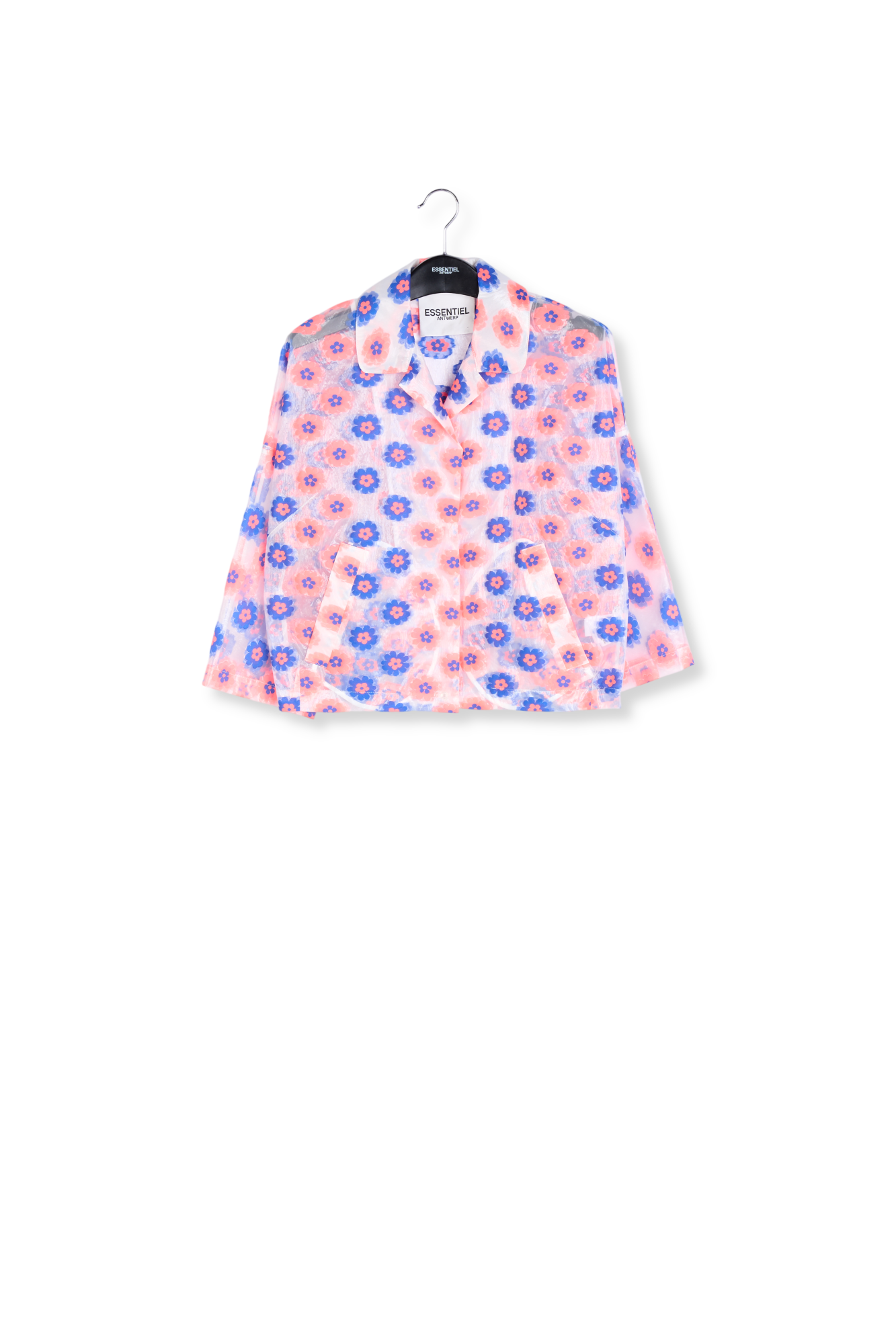 Doorzichtig vest met neonroze en blauwe bloemen RE—SSENTIEL tweedehands photo 1