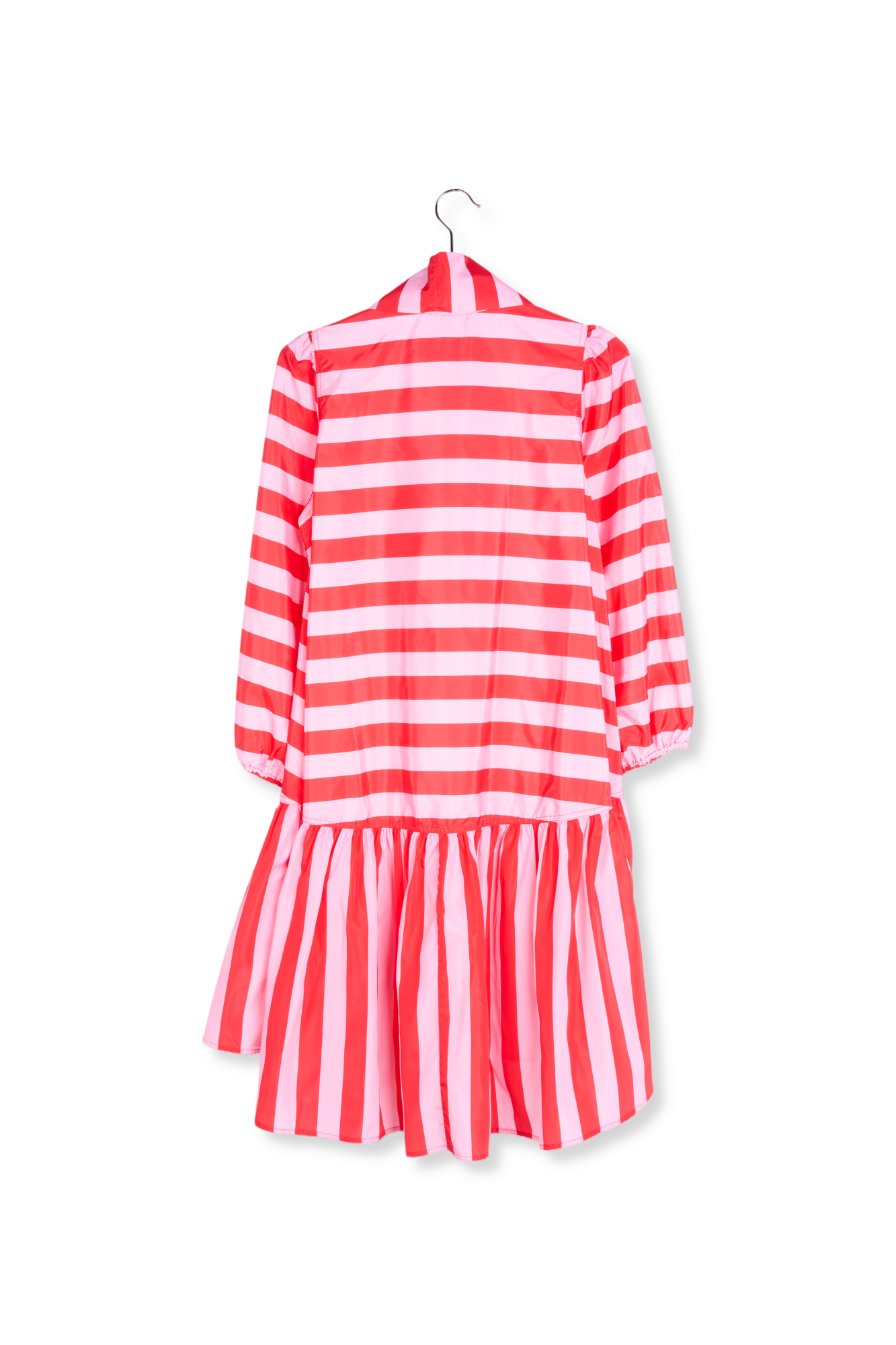 Mini robe oversize à rayures rouges et roses RE—SSENTIEL seconde main photo 2