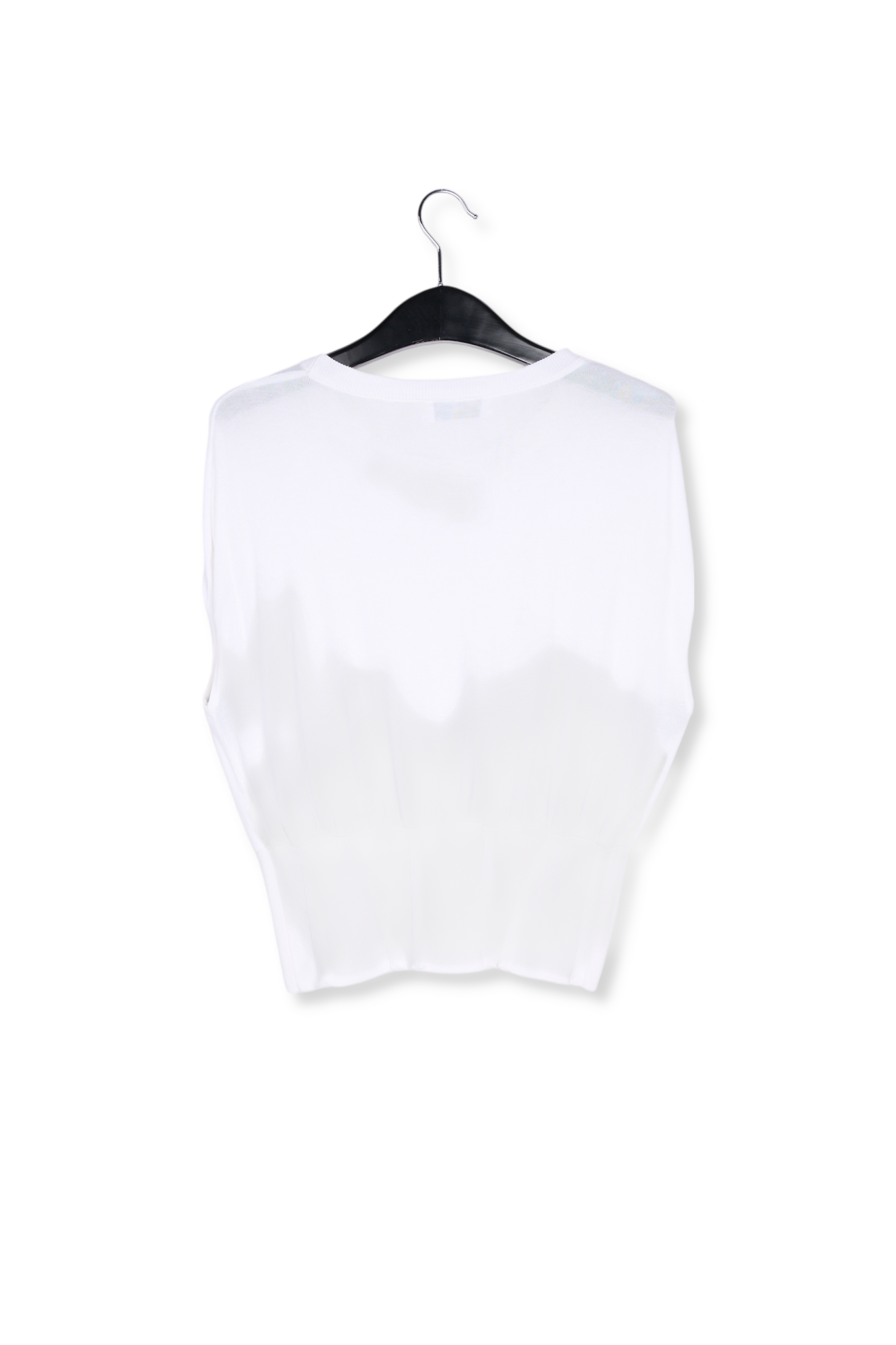 Gebroken witte mouwloze top met aansluitende taille RE—SSENTIEL tweedehands photo 2