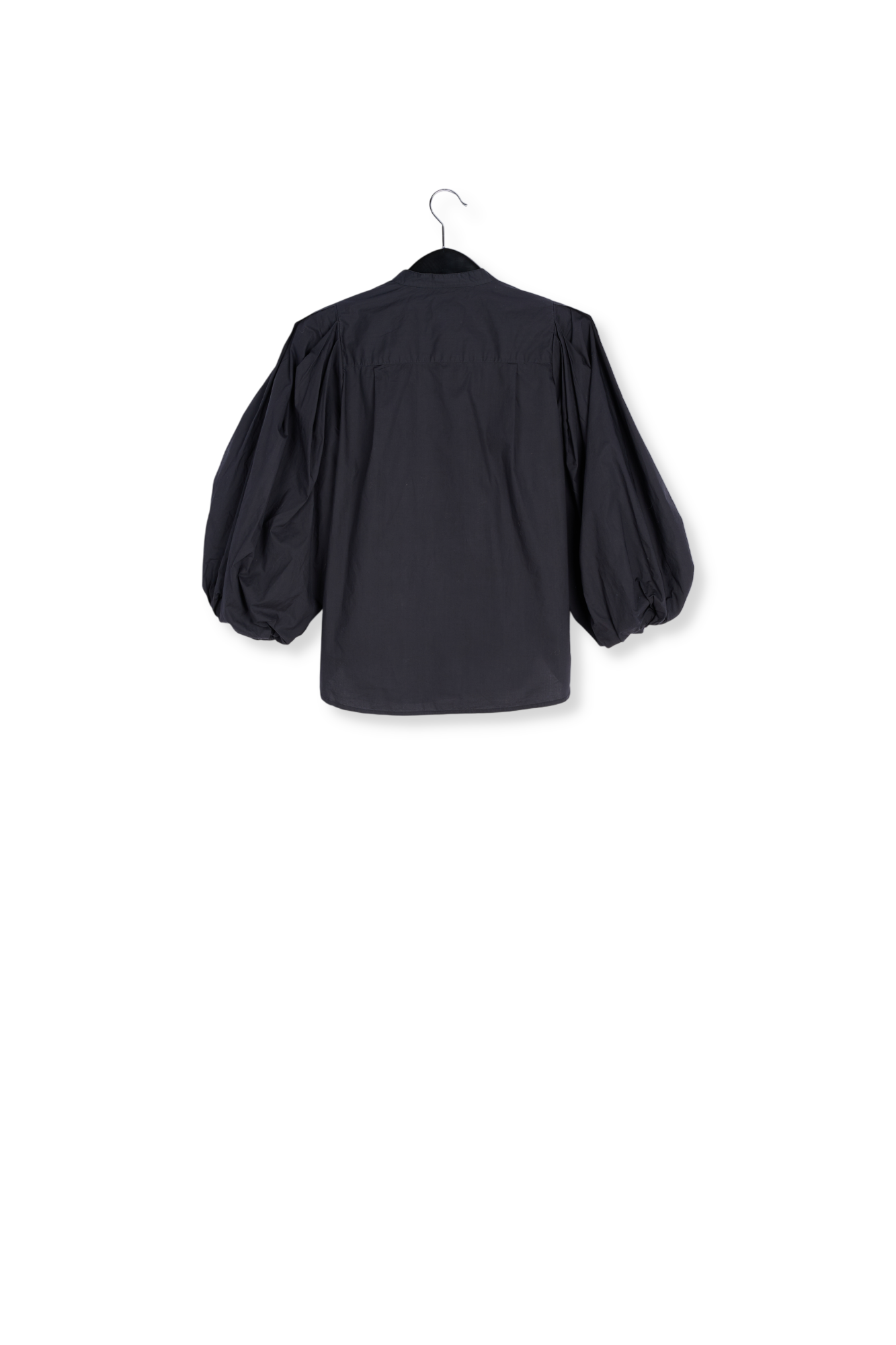 Black cotton bead-embellished shirt RE—SSENTIEL second-hand photo 2