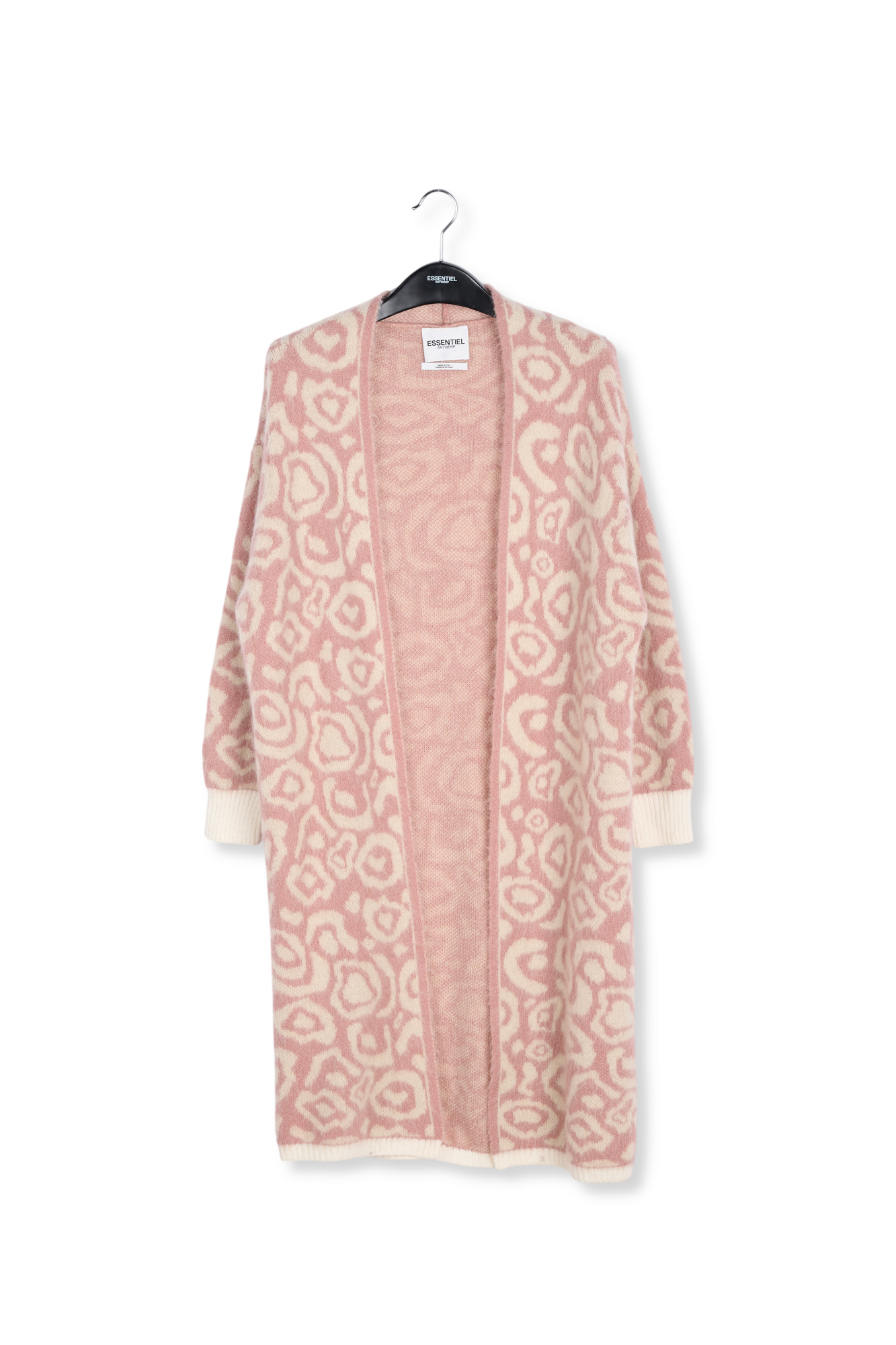 Vintage pink and ecru leopard-print cardigan RE—SSENTIEL second-hand photo 1