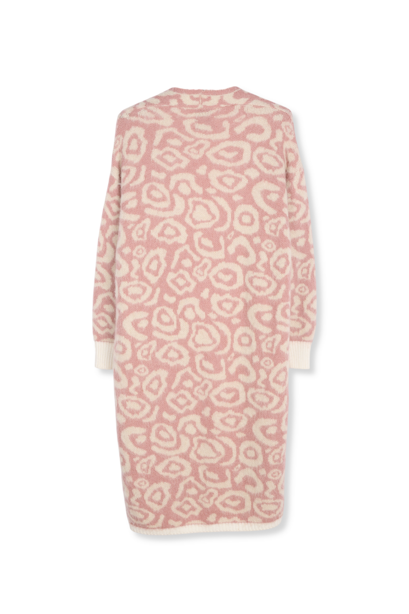 Vintage pink and ecru leopard-print cardigan RE—SSENTIEL second-hand photo 2
