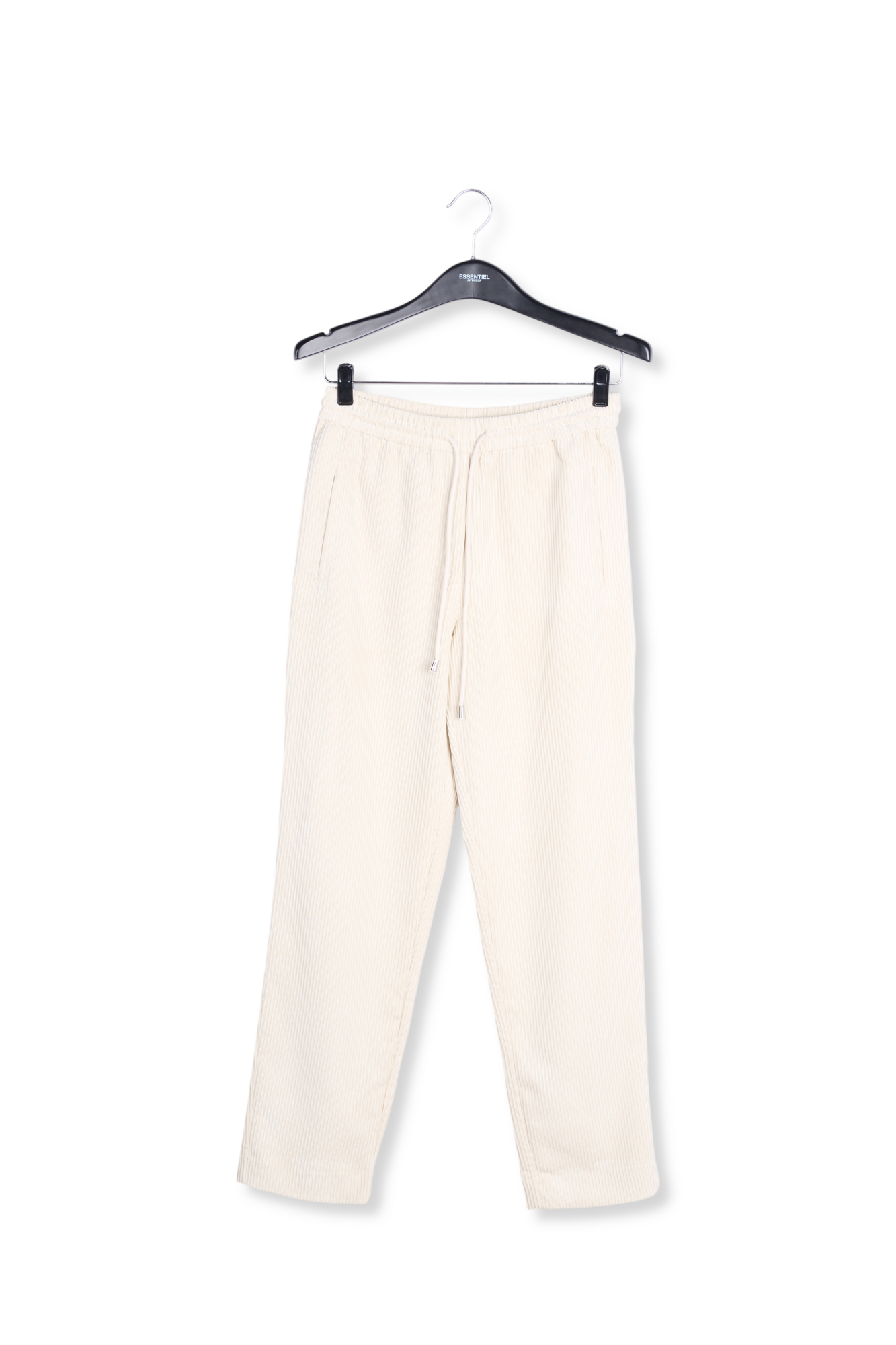 Pantalon fuselé en velours blanc cassé RE—SSENTIEL seconde main photo 1