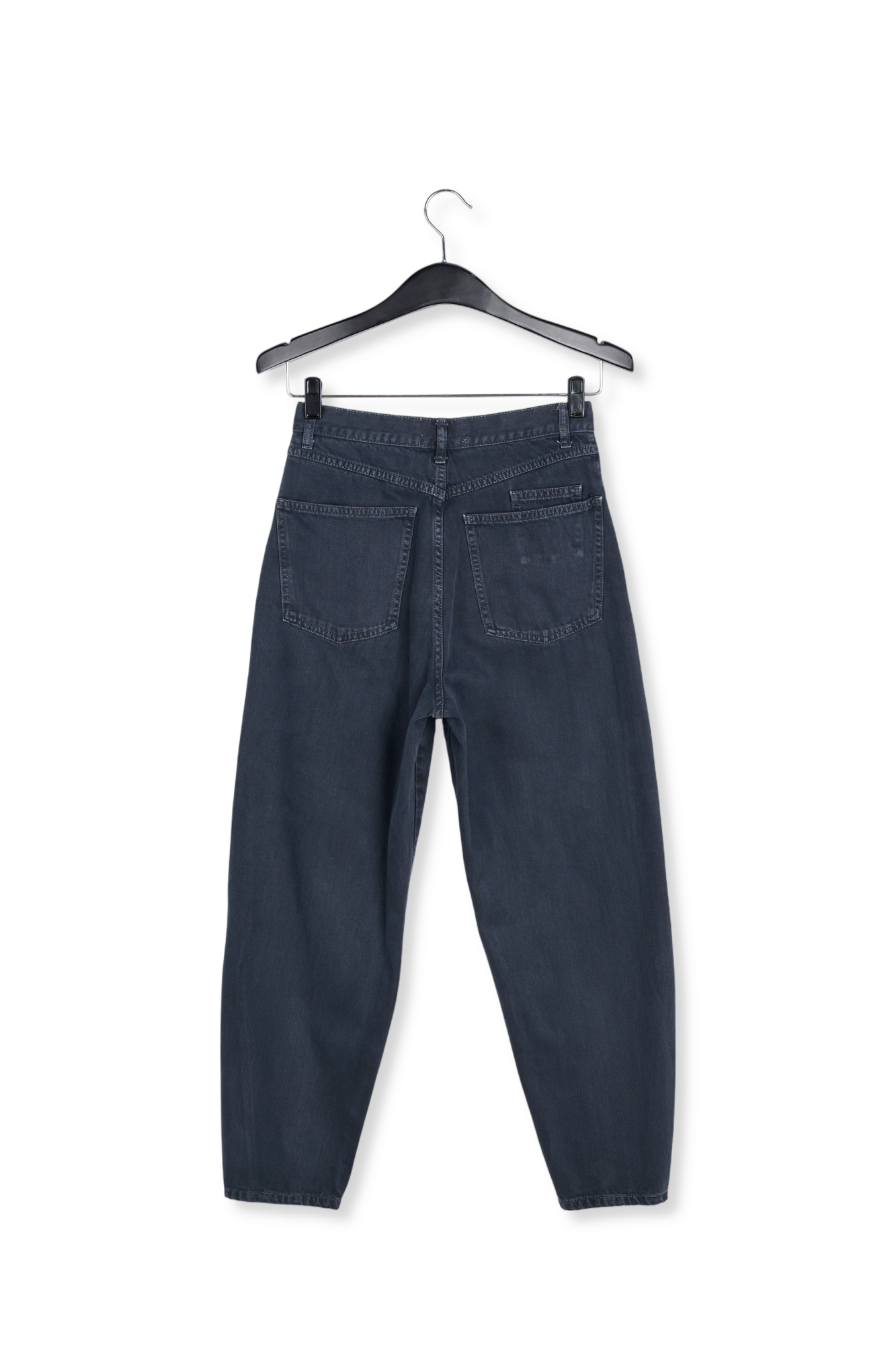 Black high waist loose-fit jeans RE—SSENTIEL second-hand photo 2