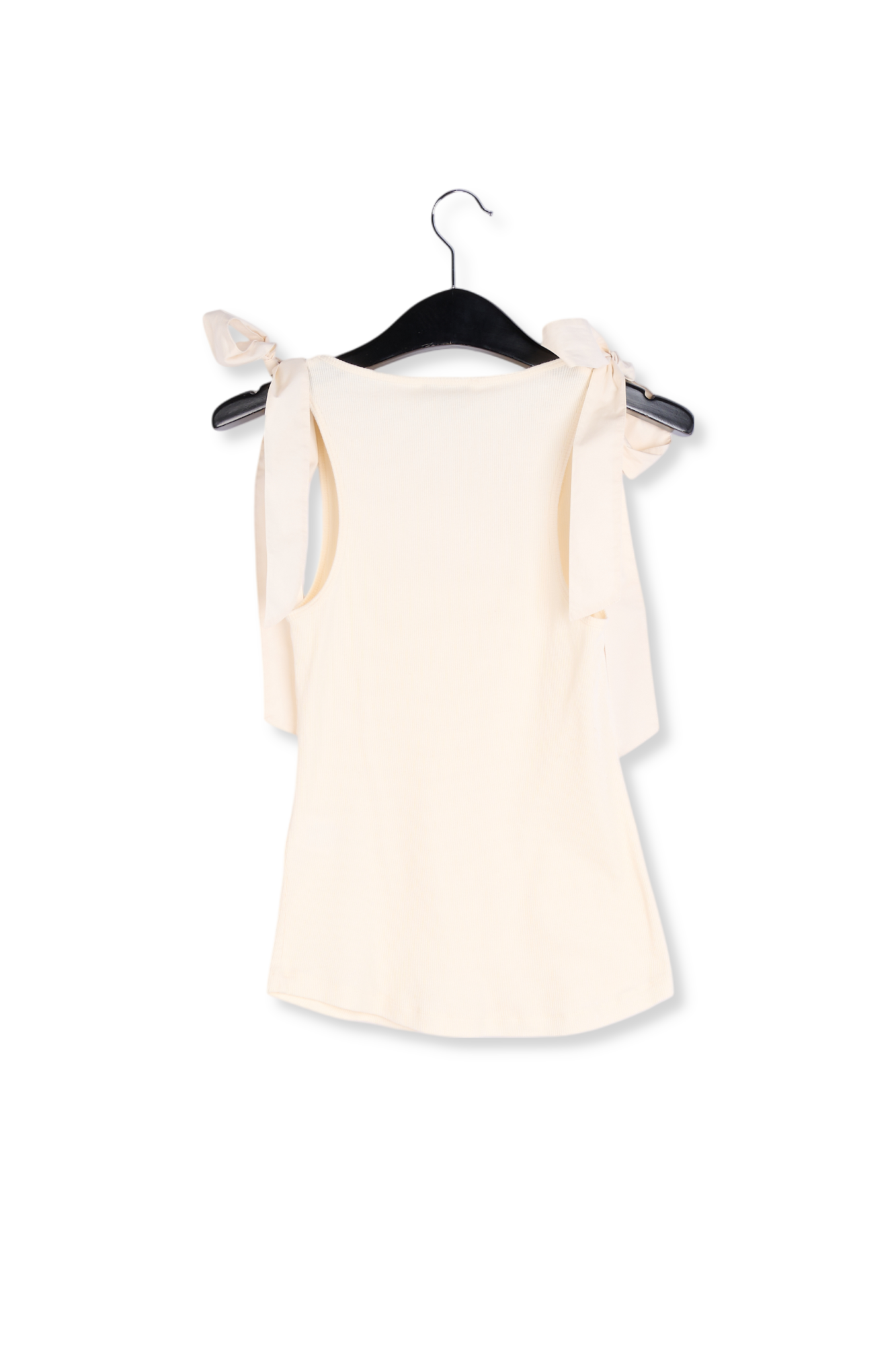 Gebroken witte tanktop met strikjes RE—SSENTIEL tweedehands photo 2