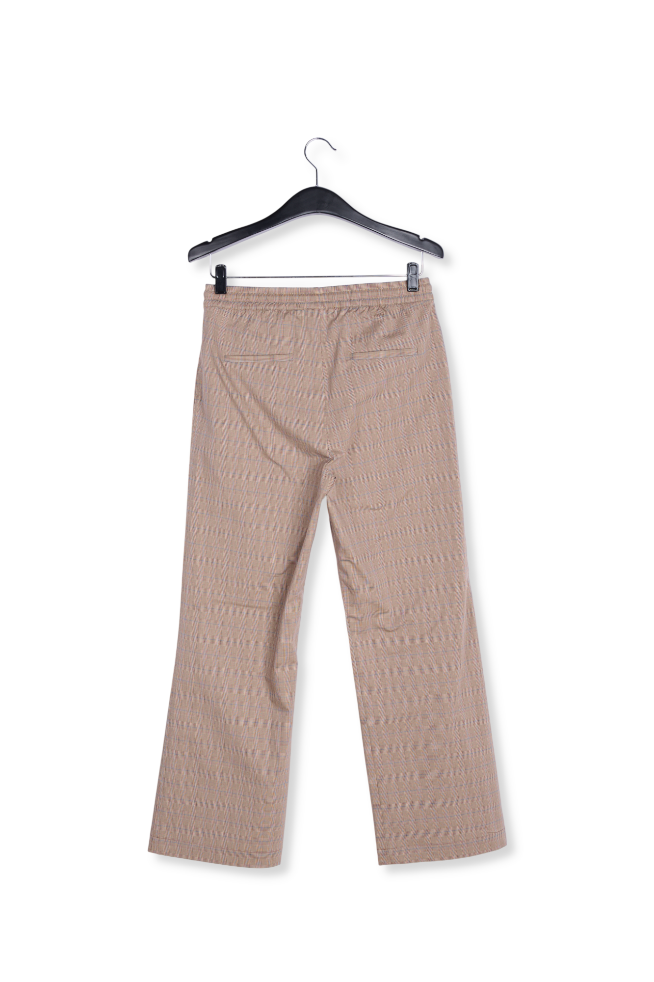Pantalon de jogging beige au motif tartan RE—SSENTIEL seconde main photo 2