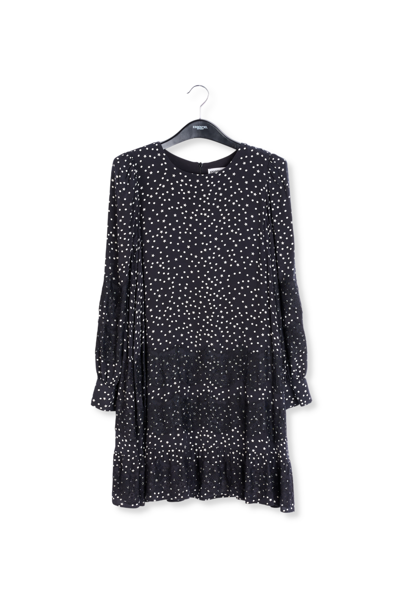 Zwarte mini-jurk met kant RE—SSENTIEL tweedehands photo 1