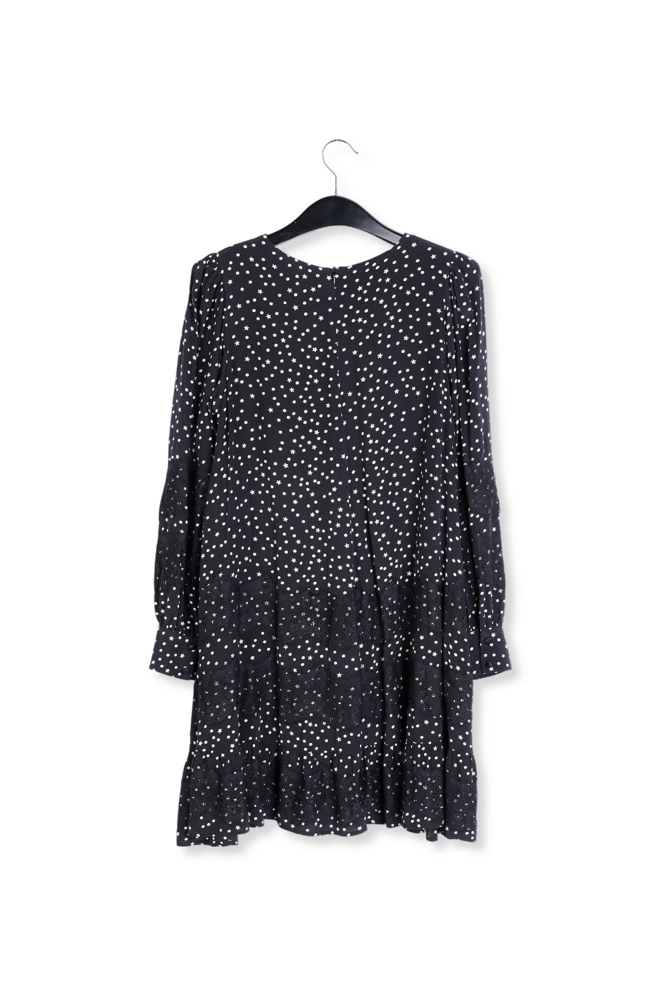 Zwarte mini-jurk met kant RE—SSENTIEL tweedehands photo 2