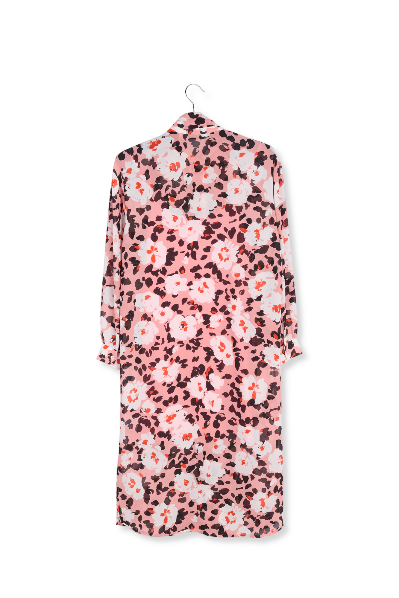 Pink floral-print shirt dress RE—SSENTIEL second-hand photo 2