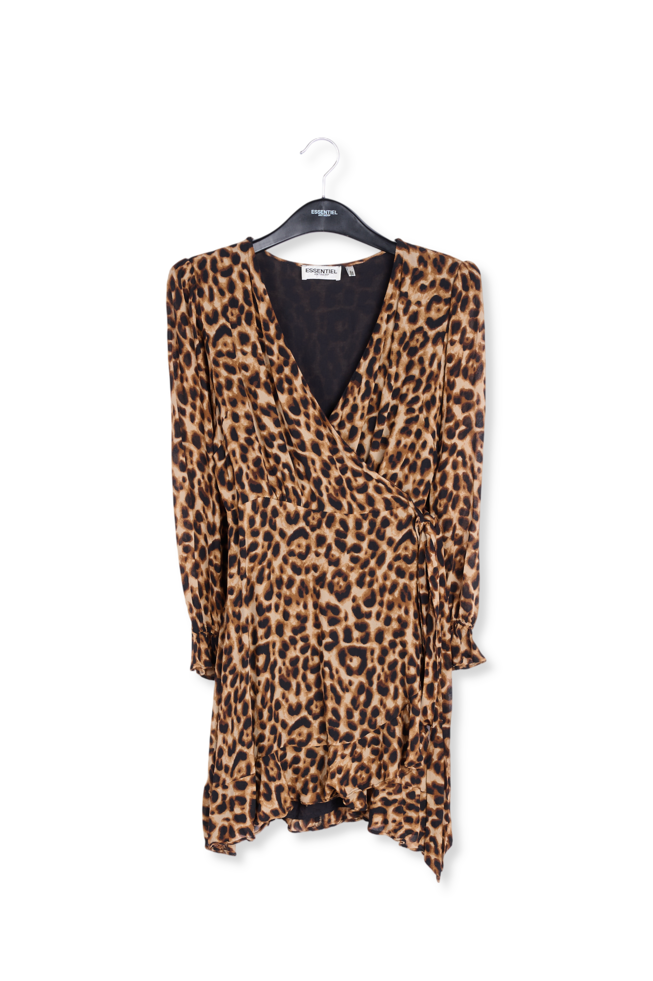 Wrap dress with leopard print RE—SSENTIEL second-hand photo 1