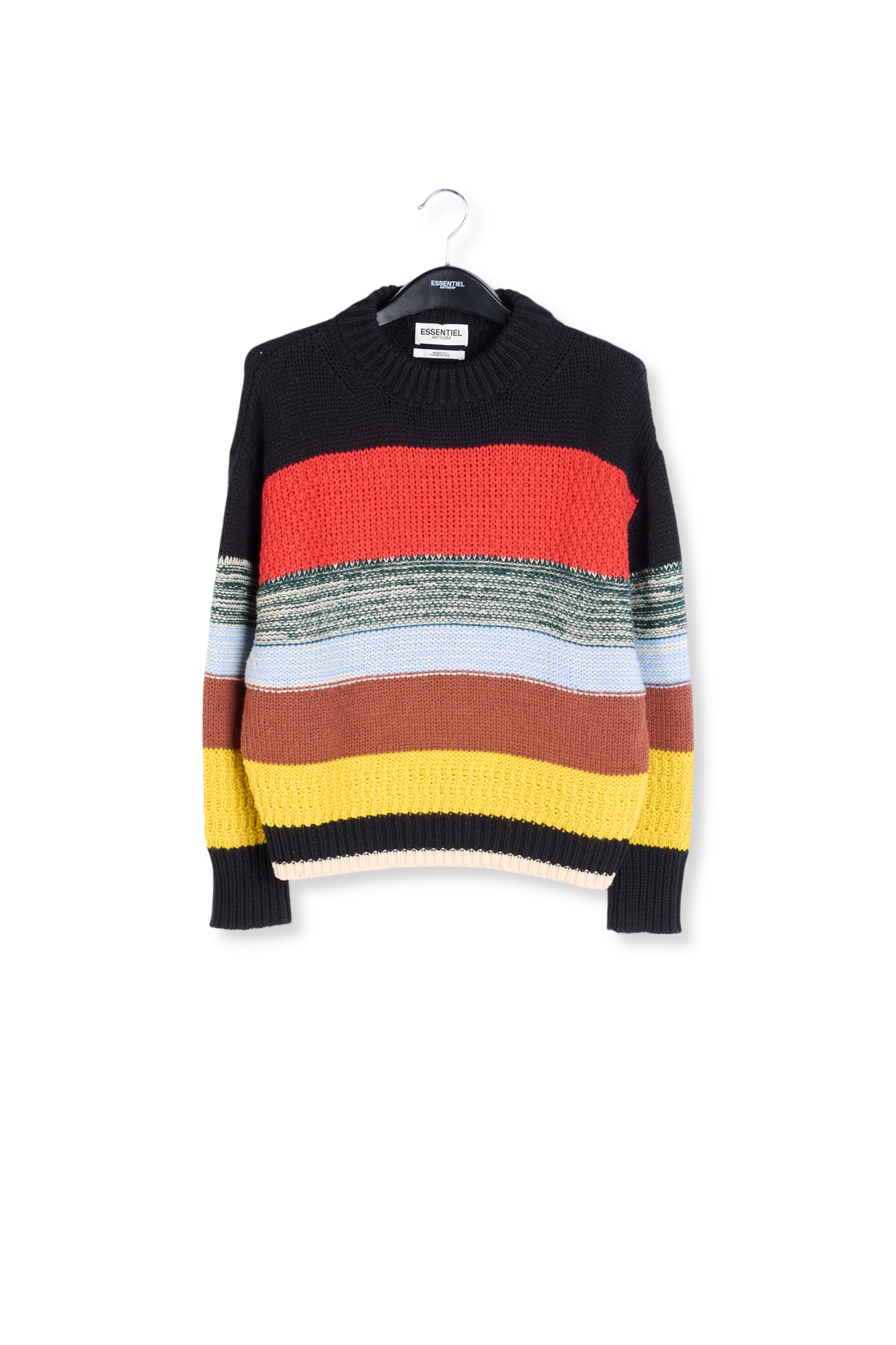 Pull multicolore en maille à  rayures RE—SSENTIEL seconde main photo 1