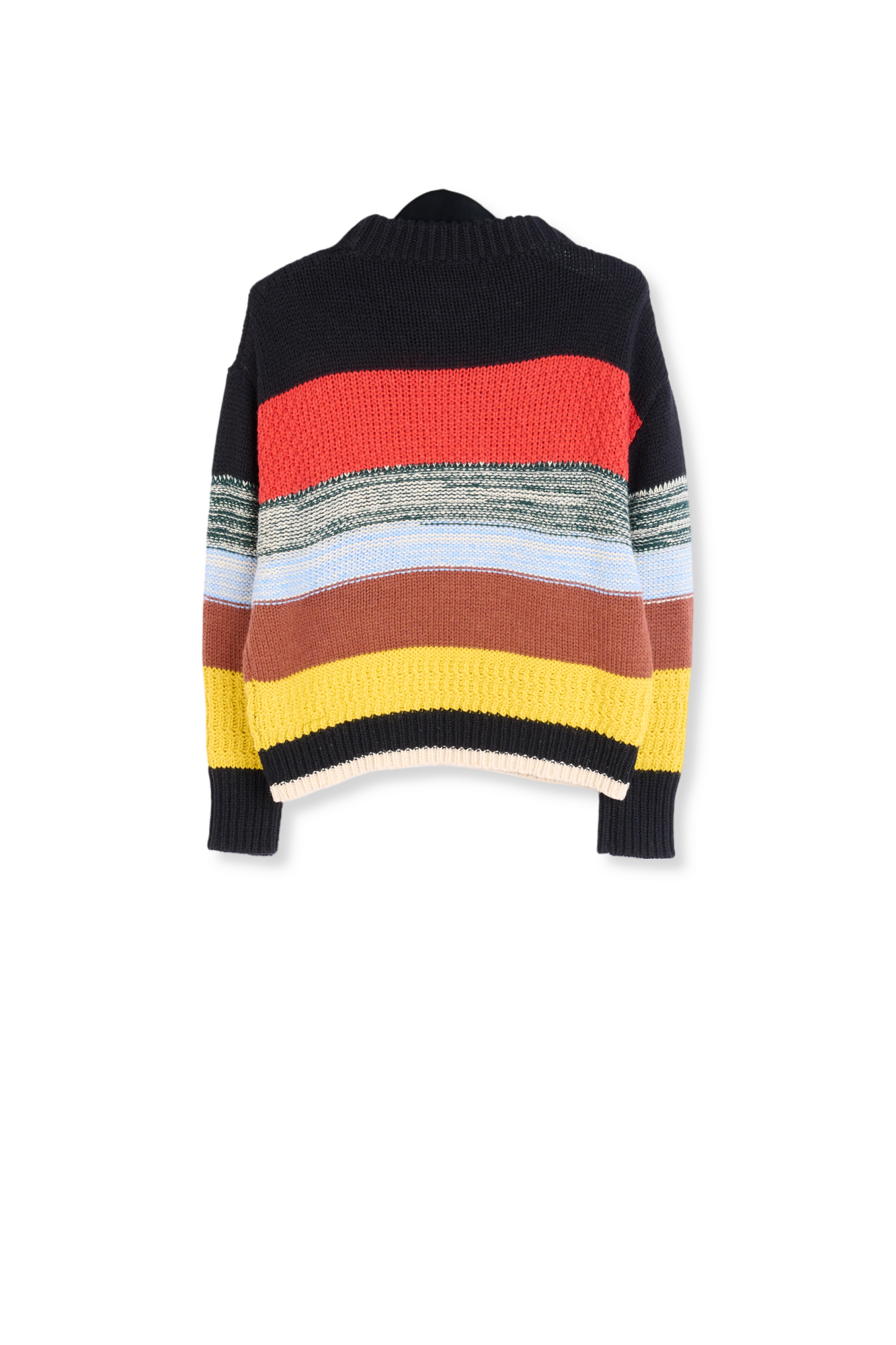 Pull multicolore en maille à  rayures RE—SSENTIEL seconde main photo 2