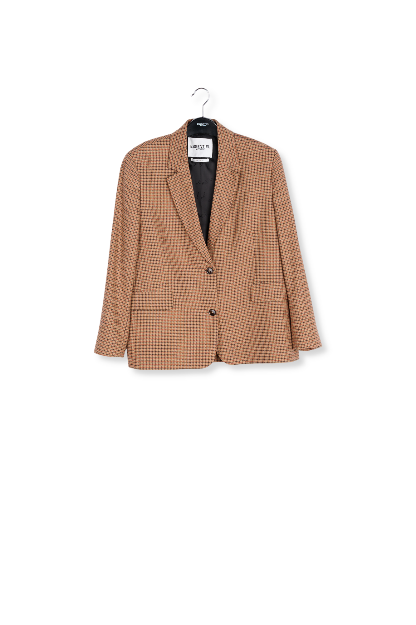 Brown check oversized-fit blazer RE—SSENTIEL second-hand photo 1