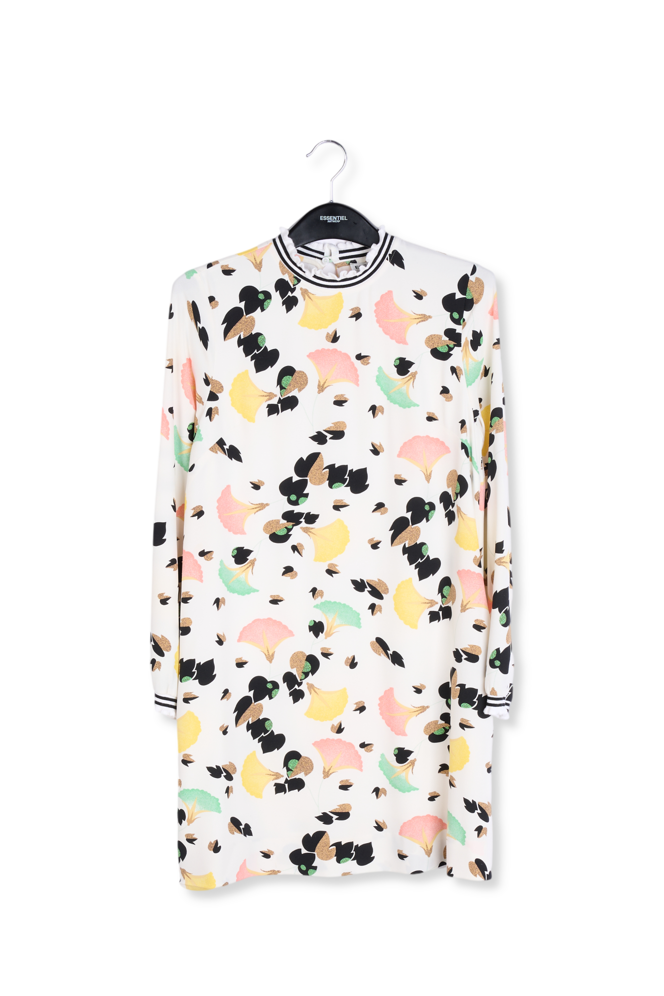 Rode blouse met veelkleurige bloemenprint RE—SSENTIEL tweedehands photo 1