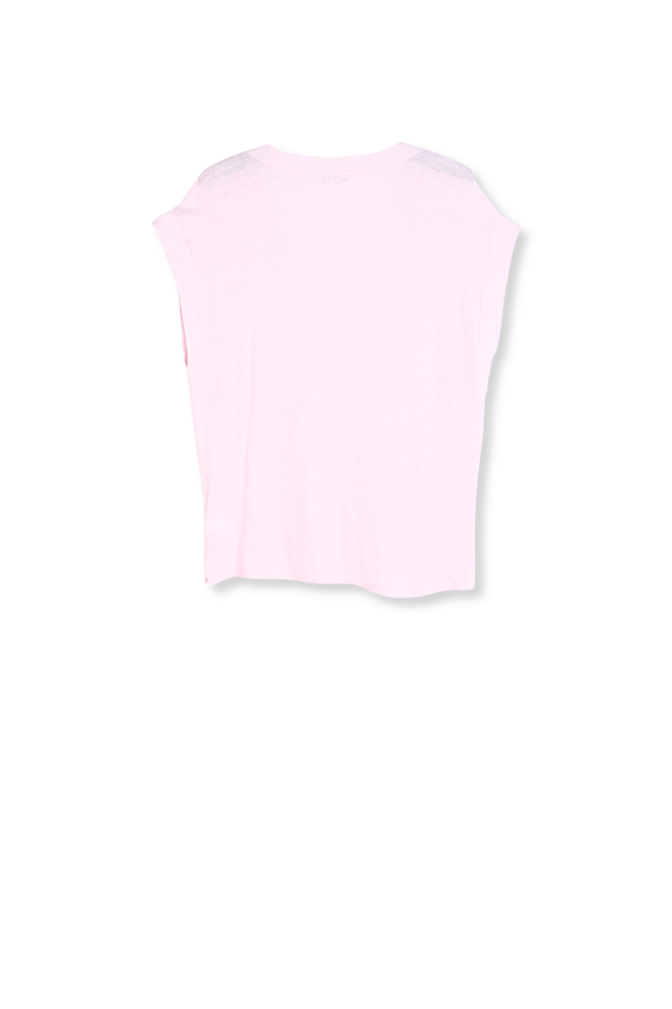 Lila linnen T-shirt met V-hals RE—SSENTIEL tweedehands photo 2