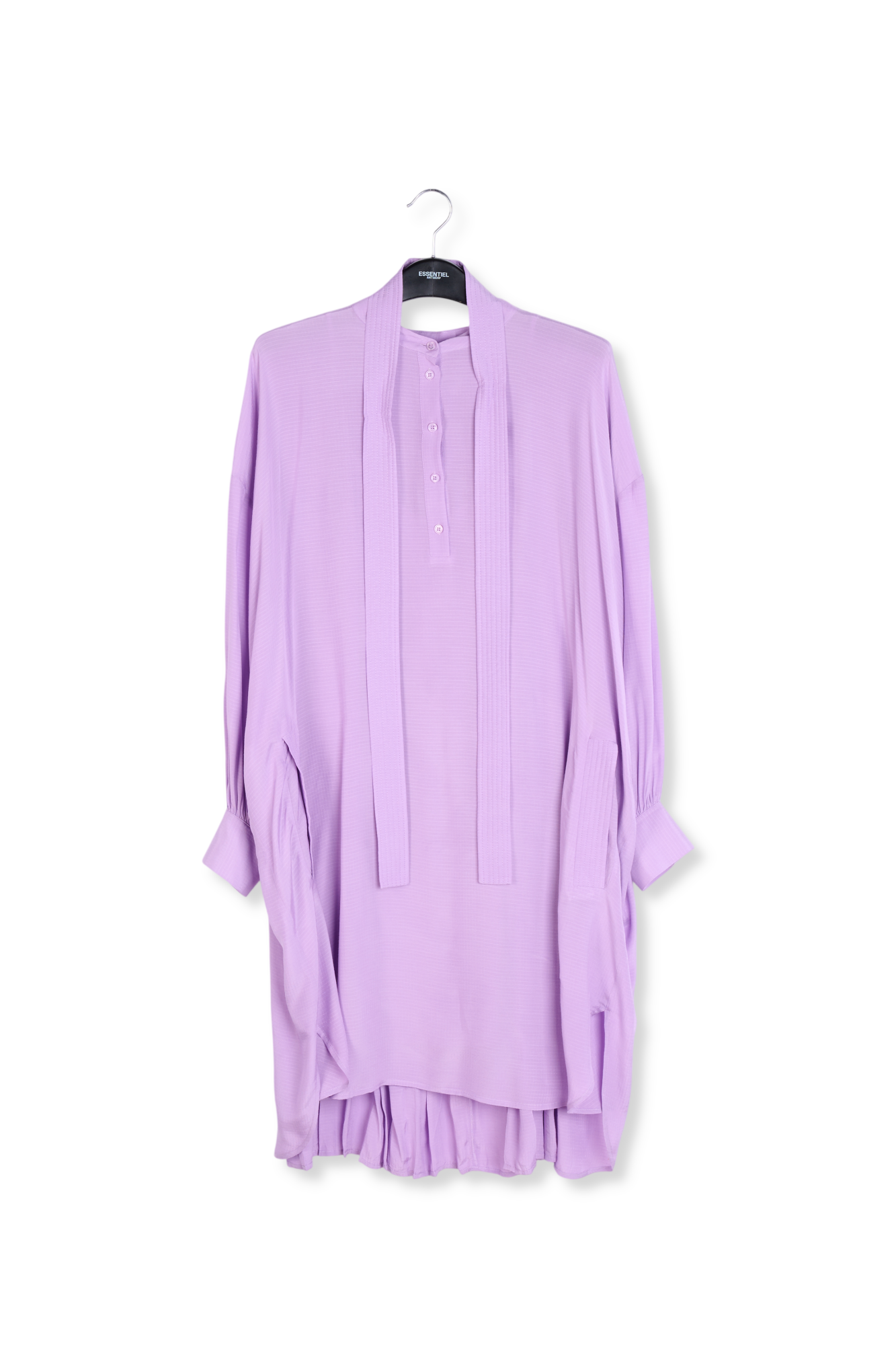 Robe chemise lilas au dos plissé RE—SSENTIEL seconde main photo 1