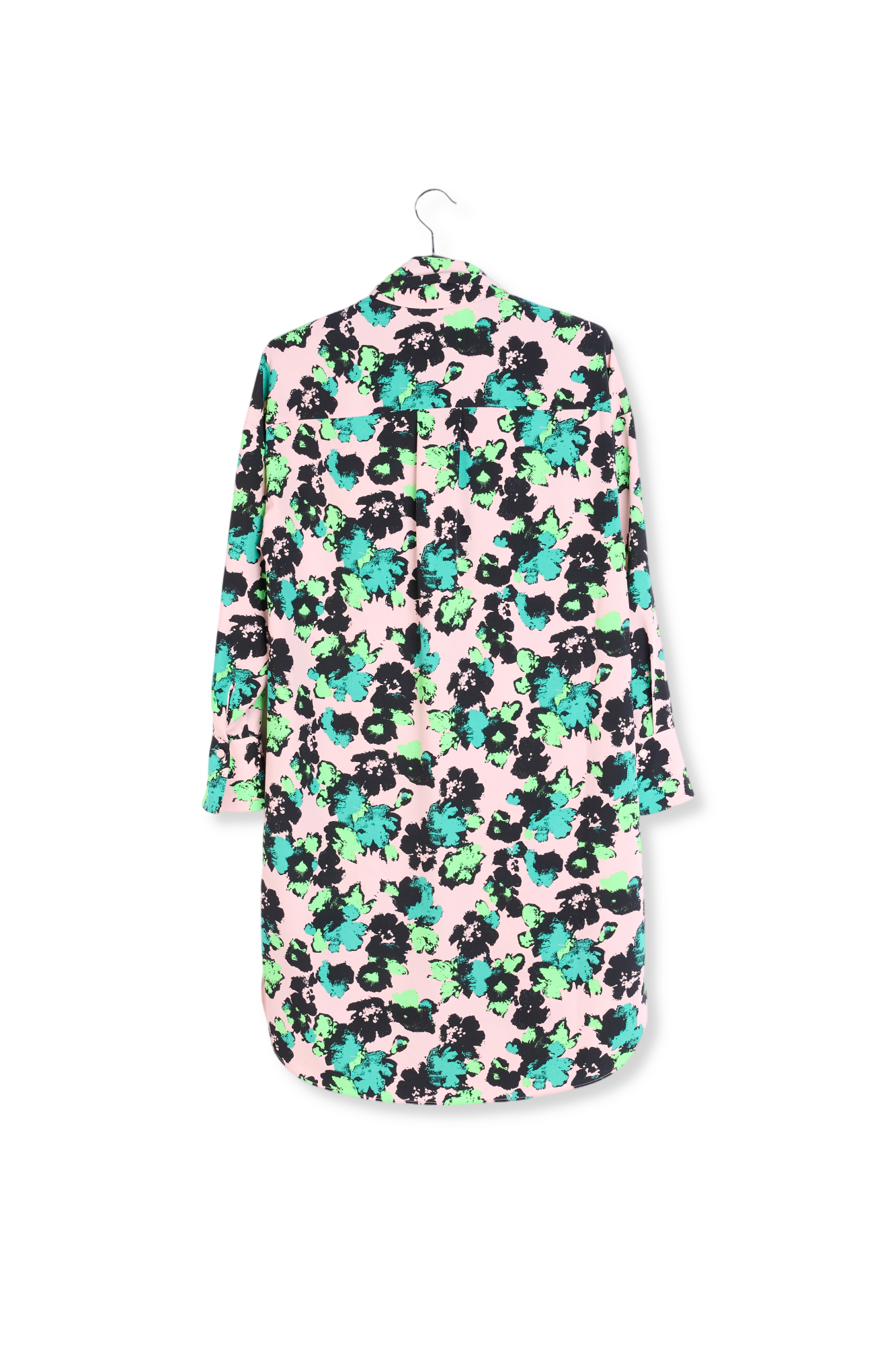 Mini-robe chemise rose à fleurs RE—SSENTIEL seconde main photo 2