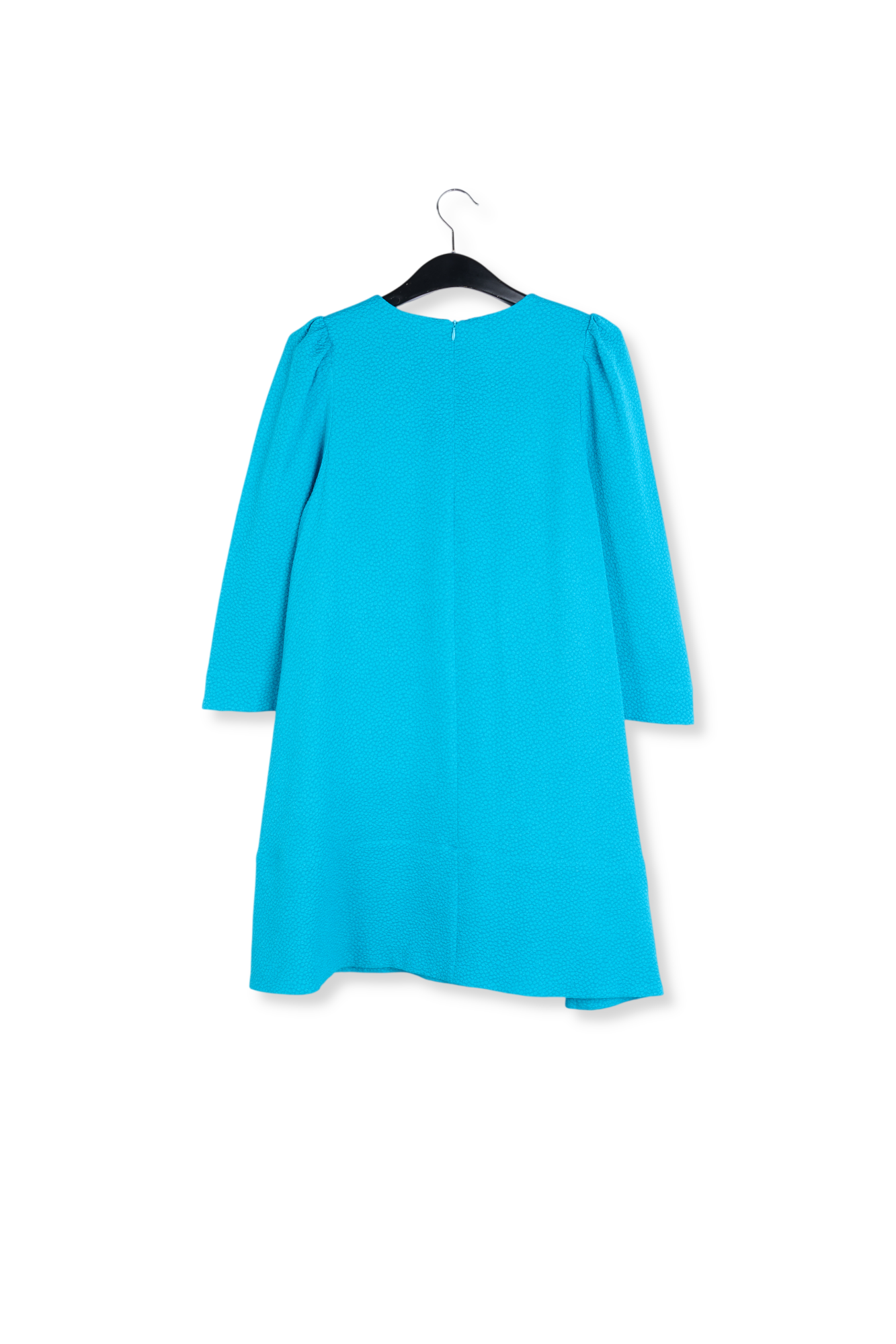 Mini-robe bleue à  manches trompettes RE—SSENTIEL seconde main photo 2