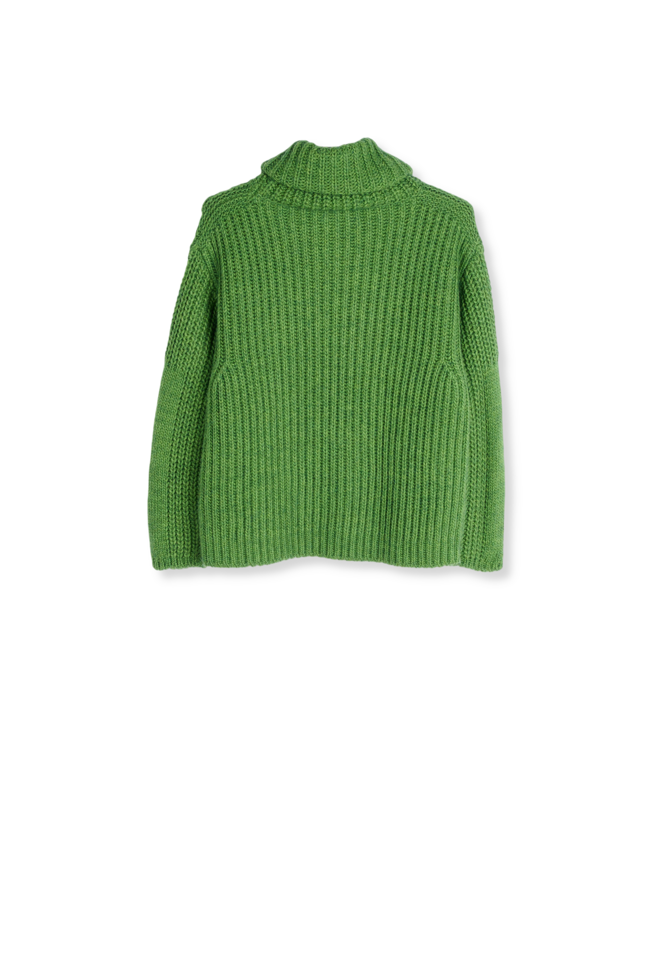 Green chunky ribbed turtleneck sweater RE—SSENTIEL second-hand photo 2