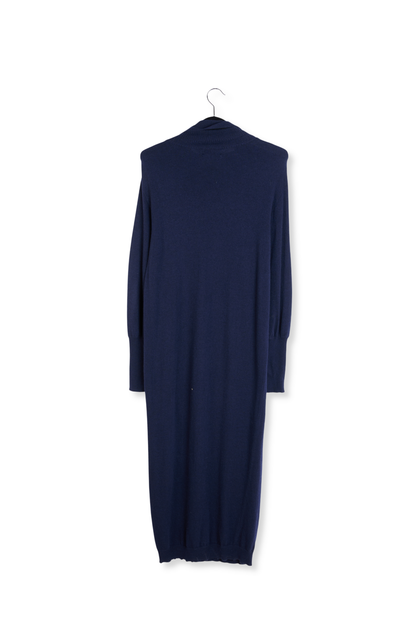 Donkerblauwe midi-jurk gebreid met merinoswol RE—SSENTIEL tweedehands photo 2