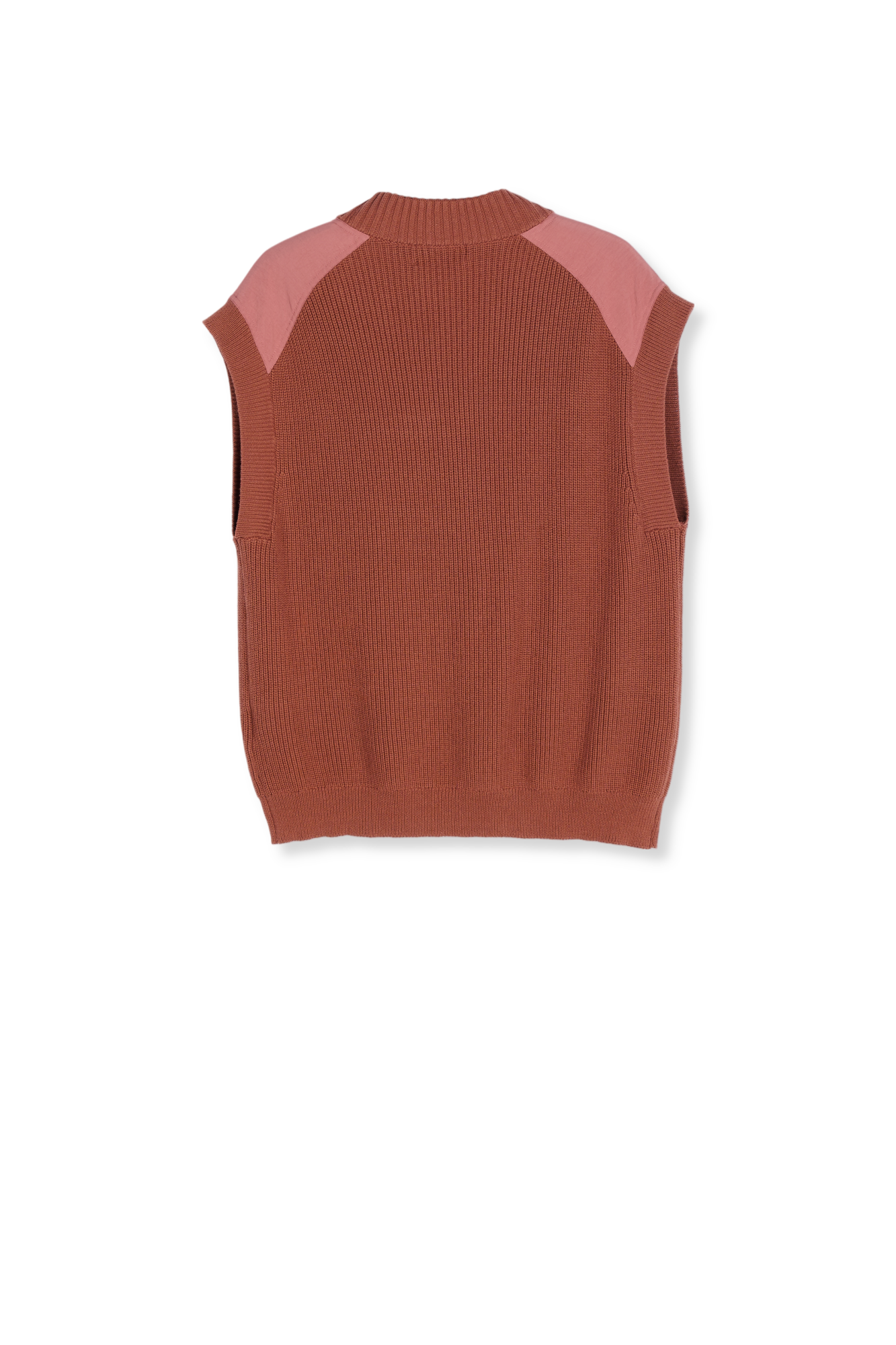 Brown sleeveless utility-inspired cardigan RE—SSENTIEL second-hand photo 2