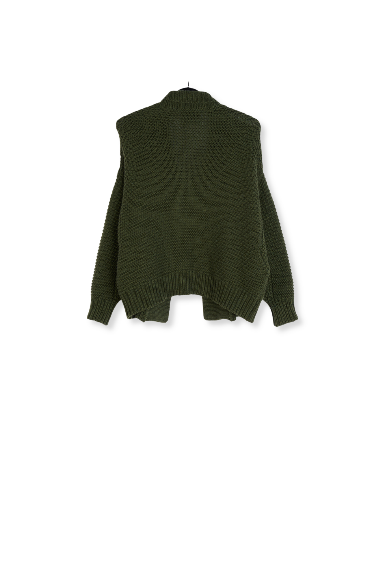 Pine green big sleeves knit cardigan RE—SSENTIEL second-hand photo 2