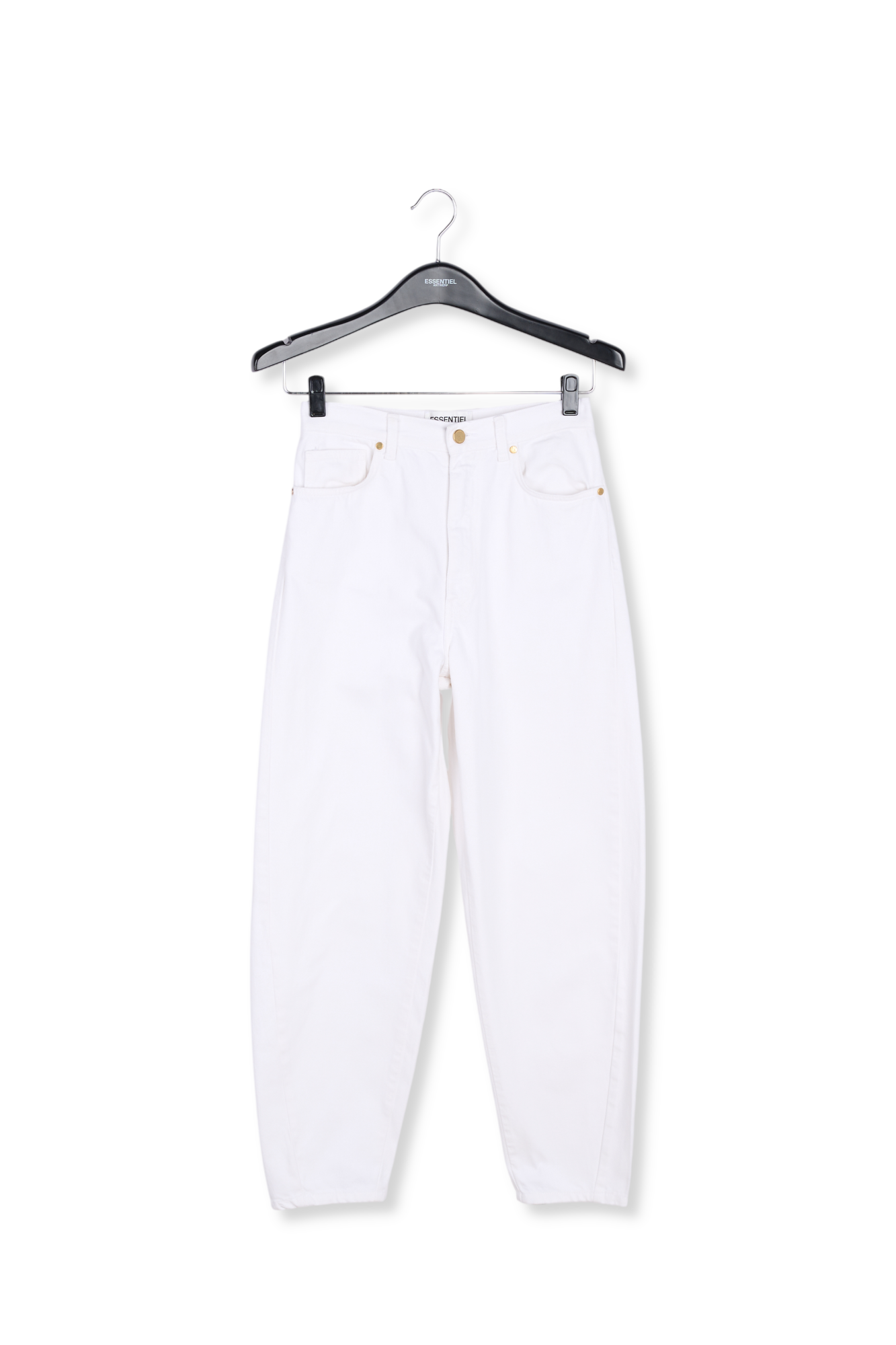 Off-white high-waisted loose-fit jeans RE—SSENTIEL second-hand photo 1