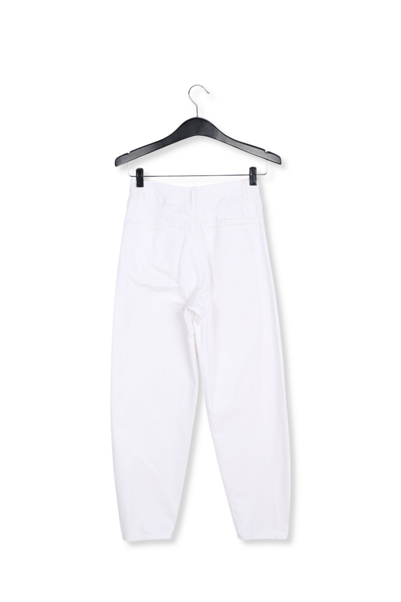 Off-white high-waisted loose-fit jeans RE—SSENTIEL second-hand photo 2