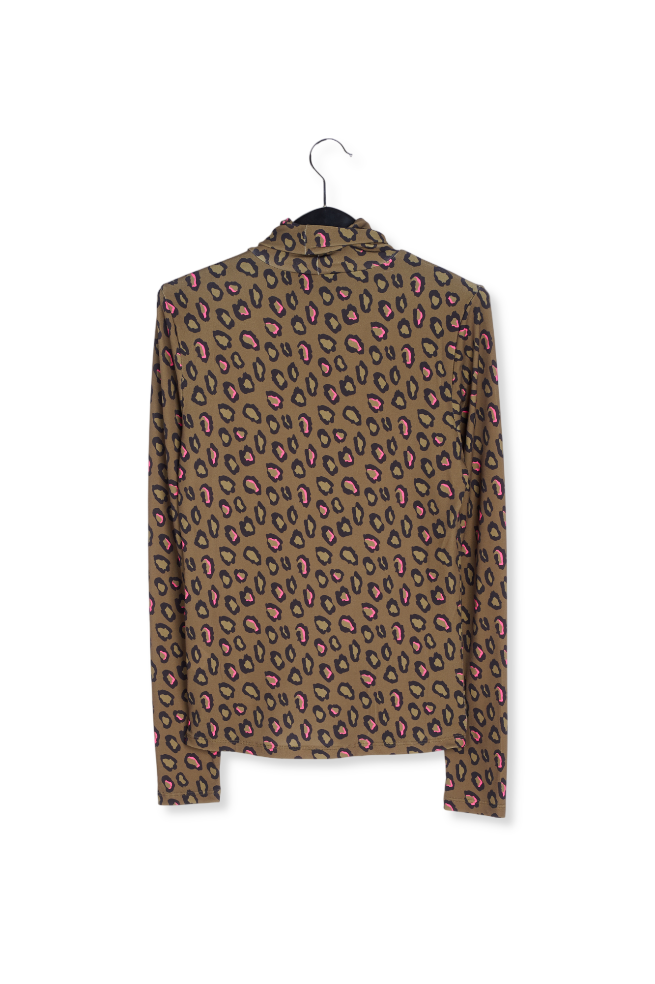 Kaki rolkraagtop met luipaardprint RE—SSENTIEL tweedehands photo 2