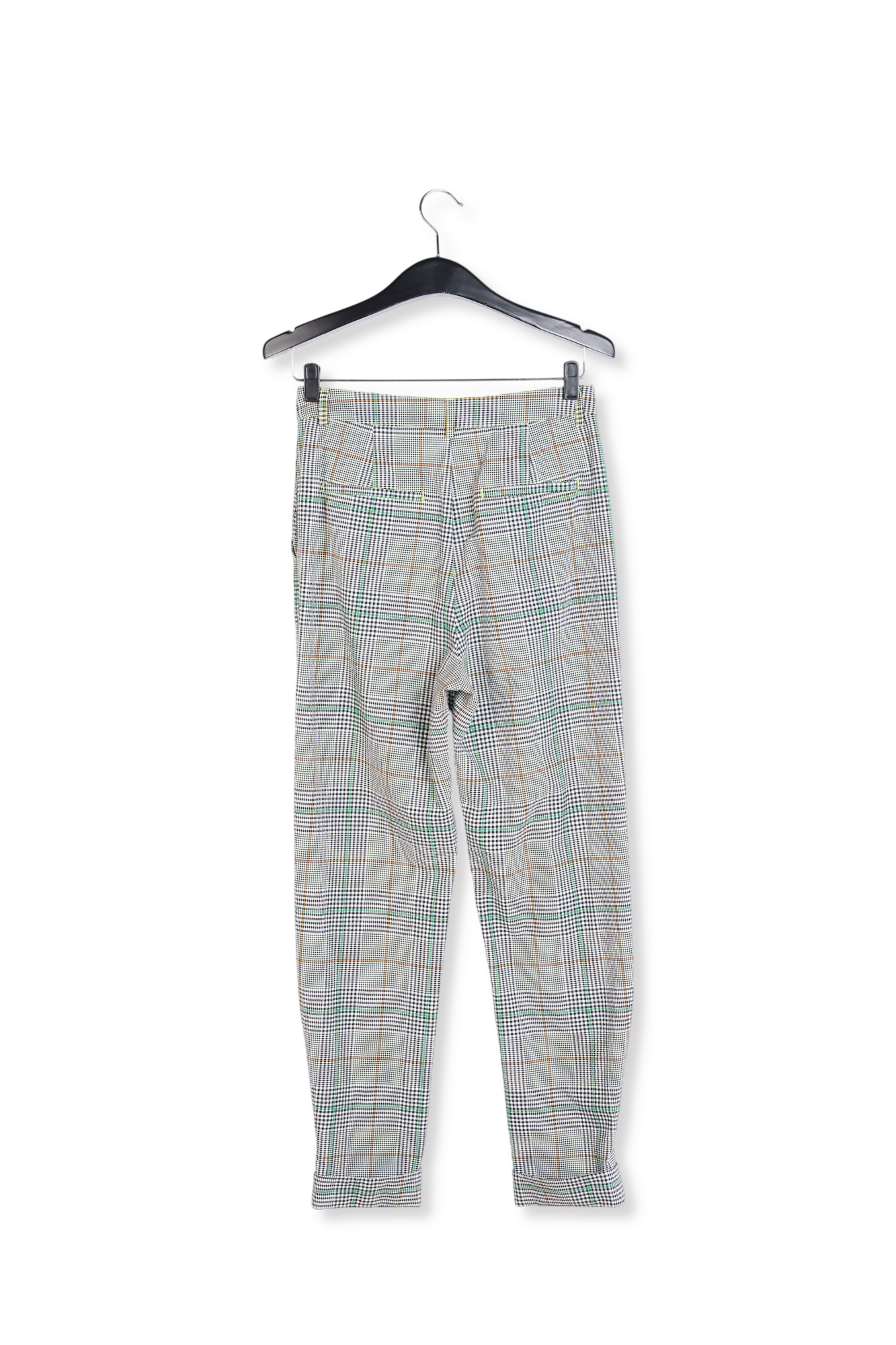 Off-white plaid high-rise pants RE—SSENTIEL second-hand photo 2
