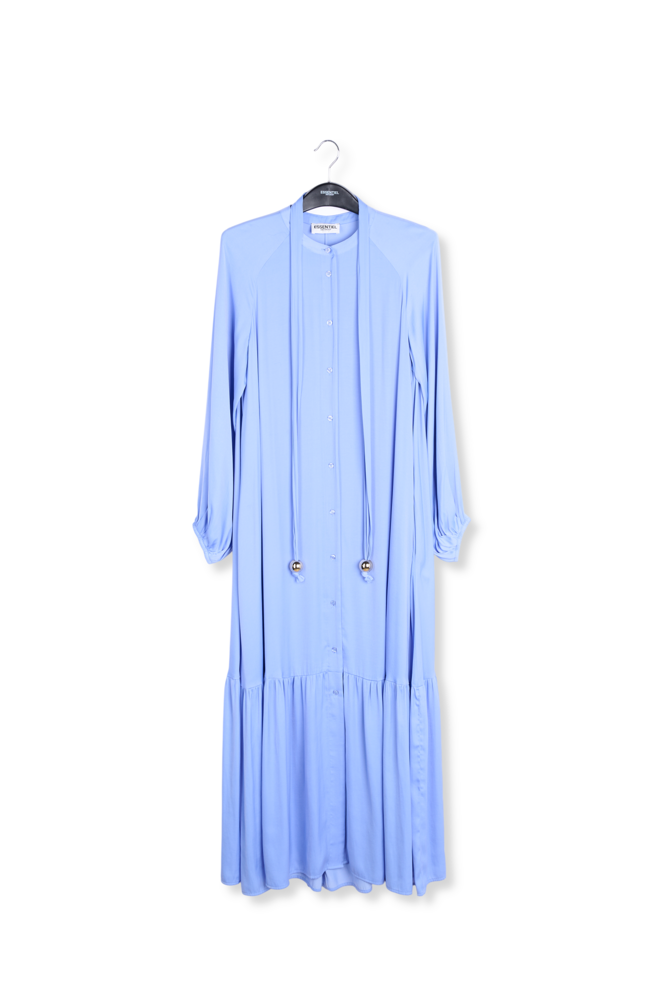Khaki green long-sleeved maxi dress RE—SSENTIEL second-hand photo 1