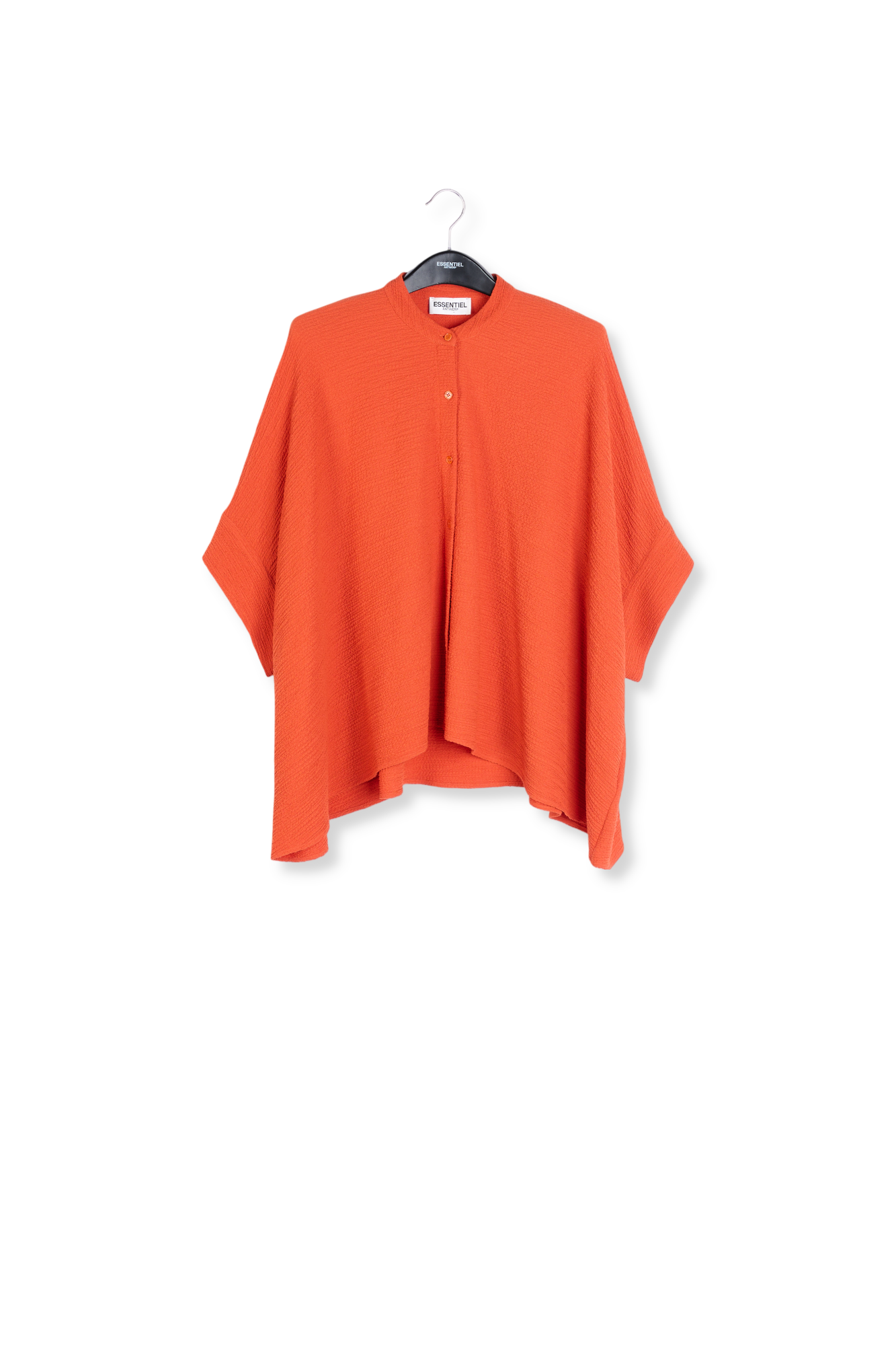 Chemise carrée en cloqué orange RE—SSENTIEL seconde main photo 1