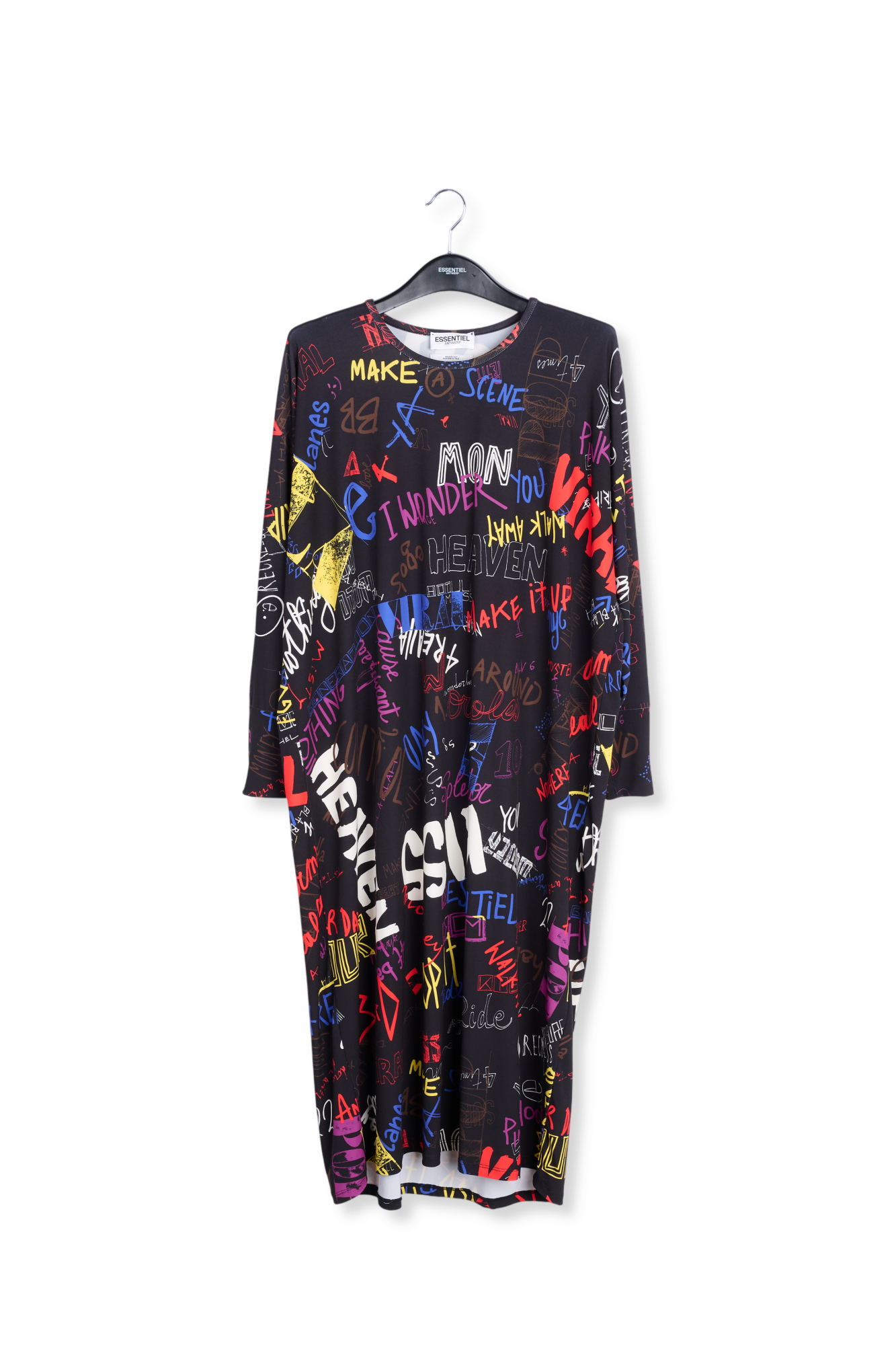 Robe midi avec texte imprimé RE—SSENTIEL seconde main photo 1
