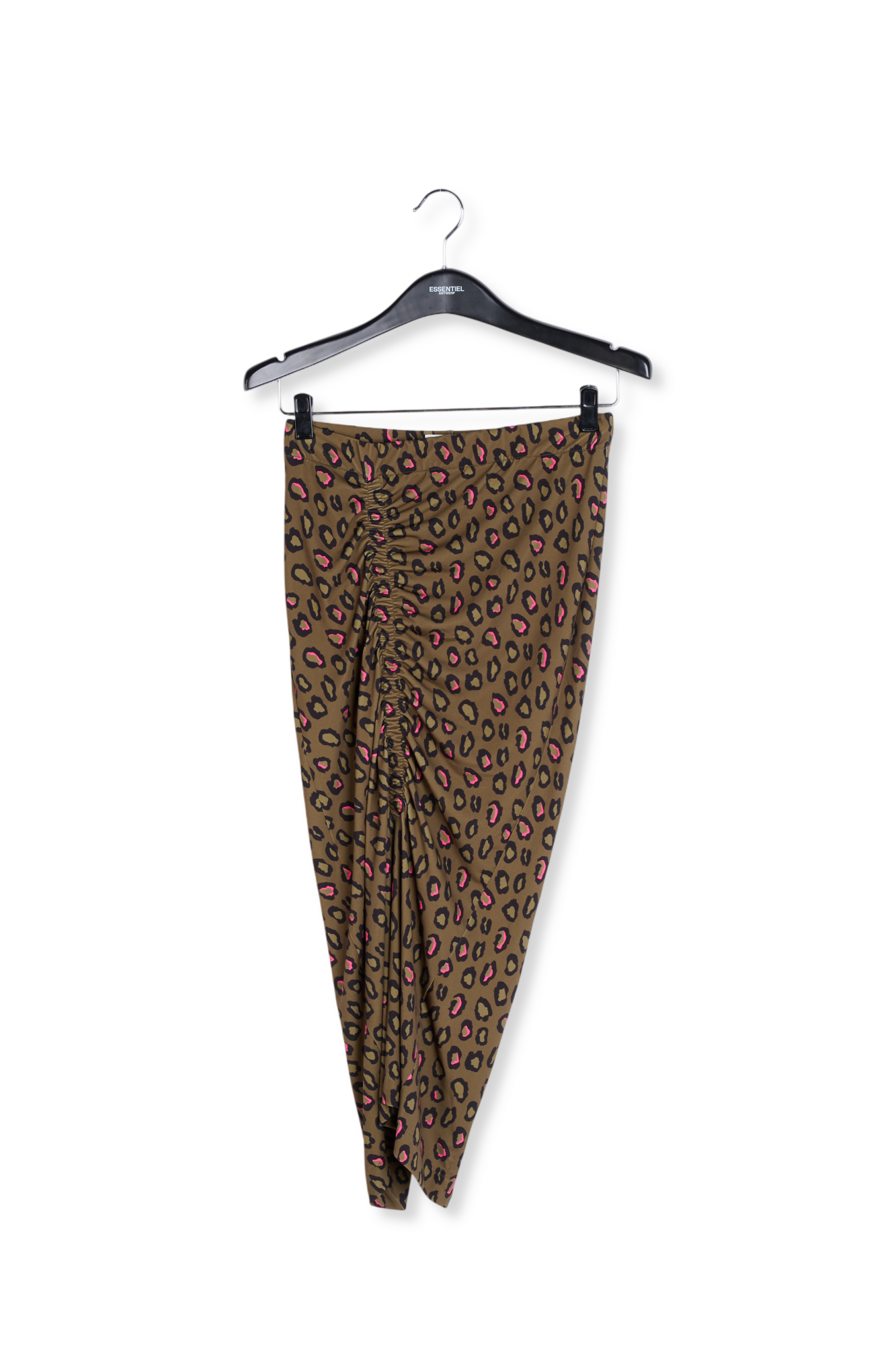 Multicolor floral-print ruched stretch-jersey midi skirt RE—SSENTIEL second-hand photo 1
