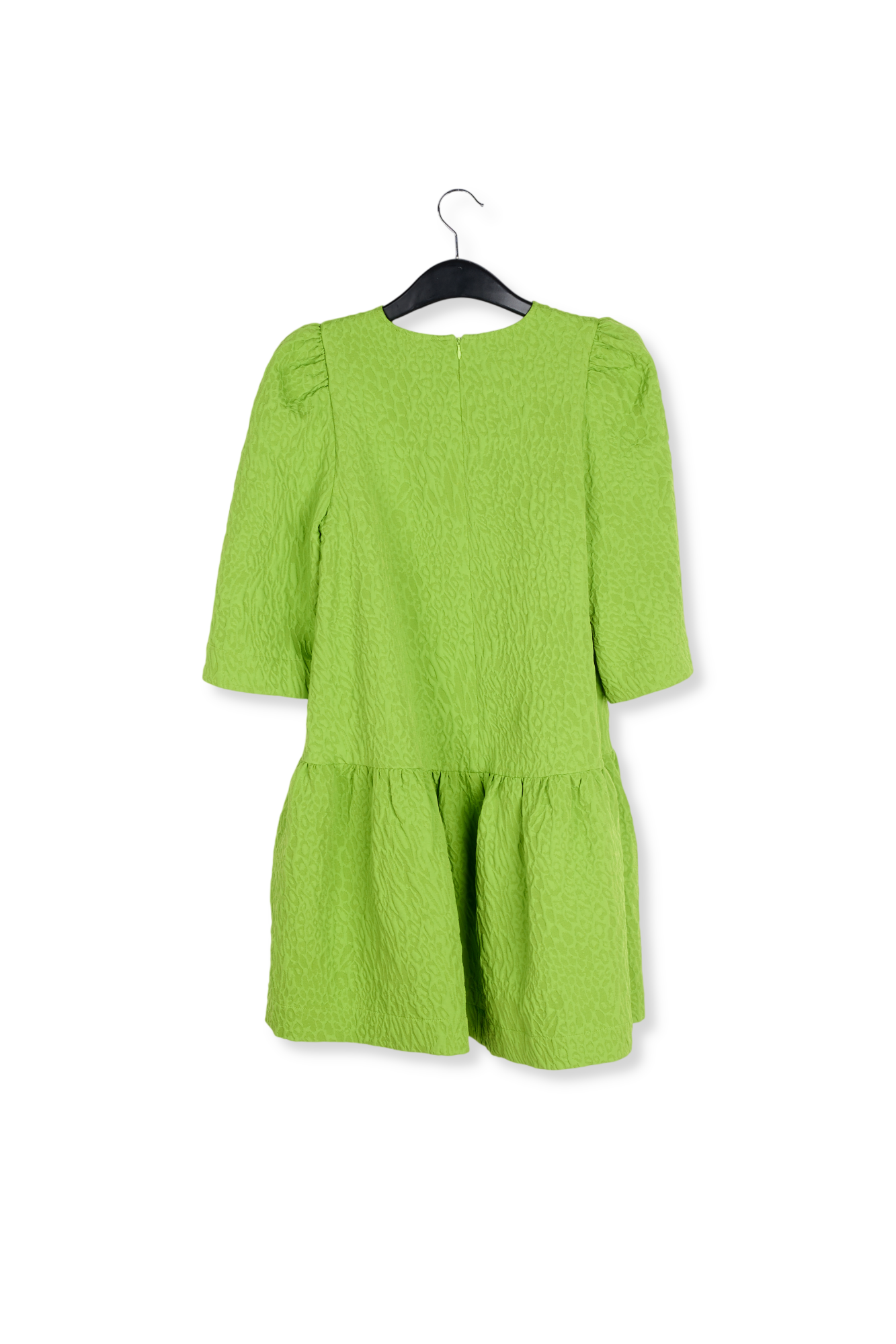 Mini-robe en jacquard vert RE—SSENTIEL seconde main photo 2
