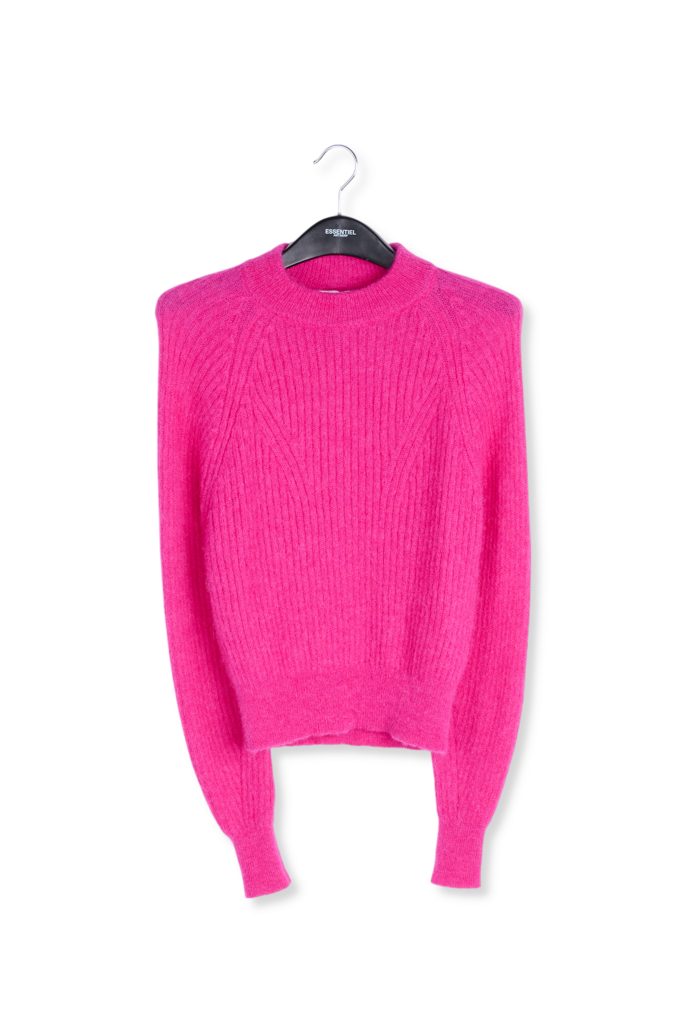 Pull ajusté en tricot fuchsia RE—SSENTIEL seconde main photo 1
