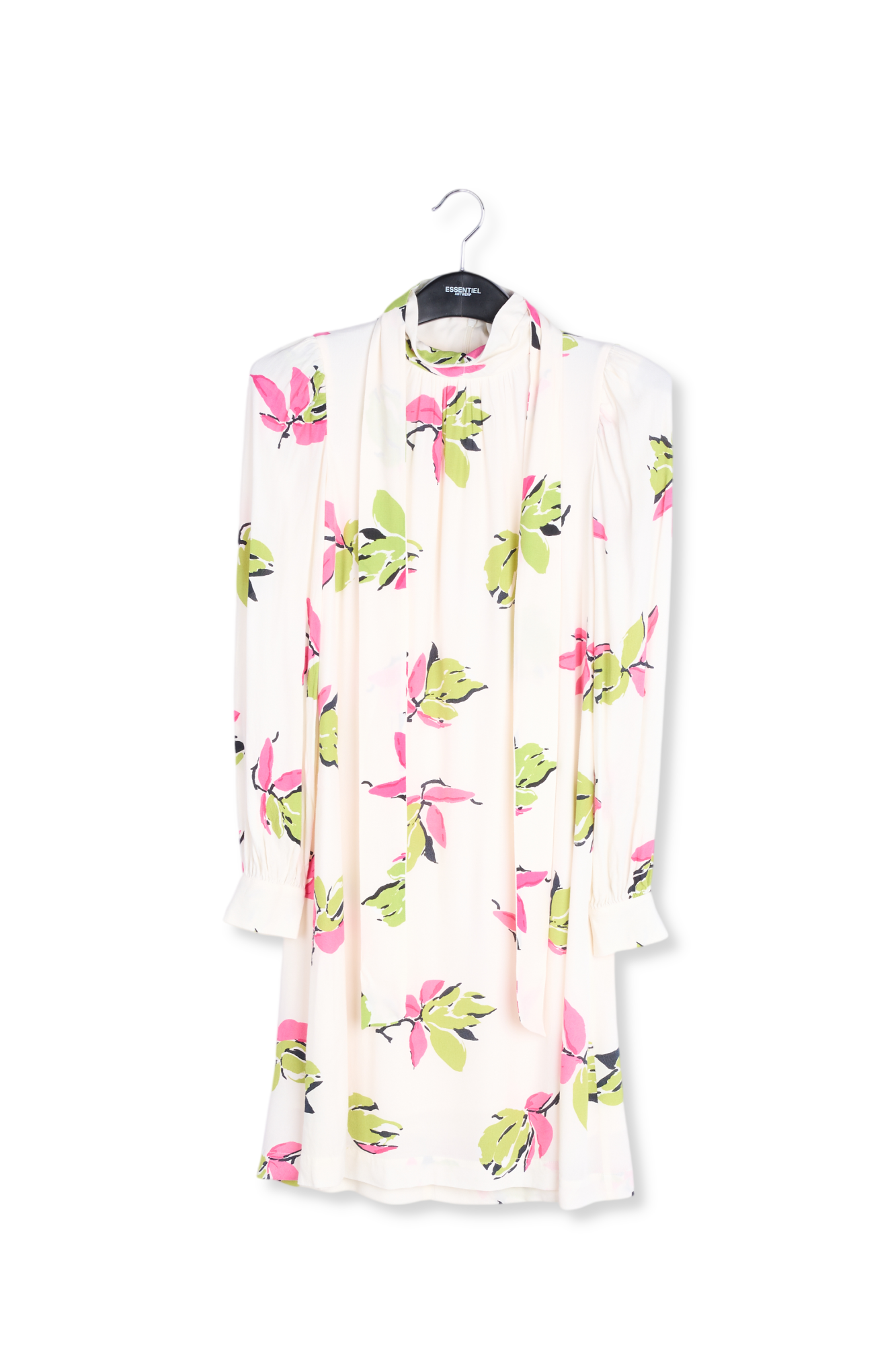 Gebroken witte mini-jurk met bloemenprint RE—SSENTIEL tweedehands photo 1