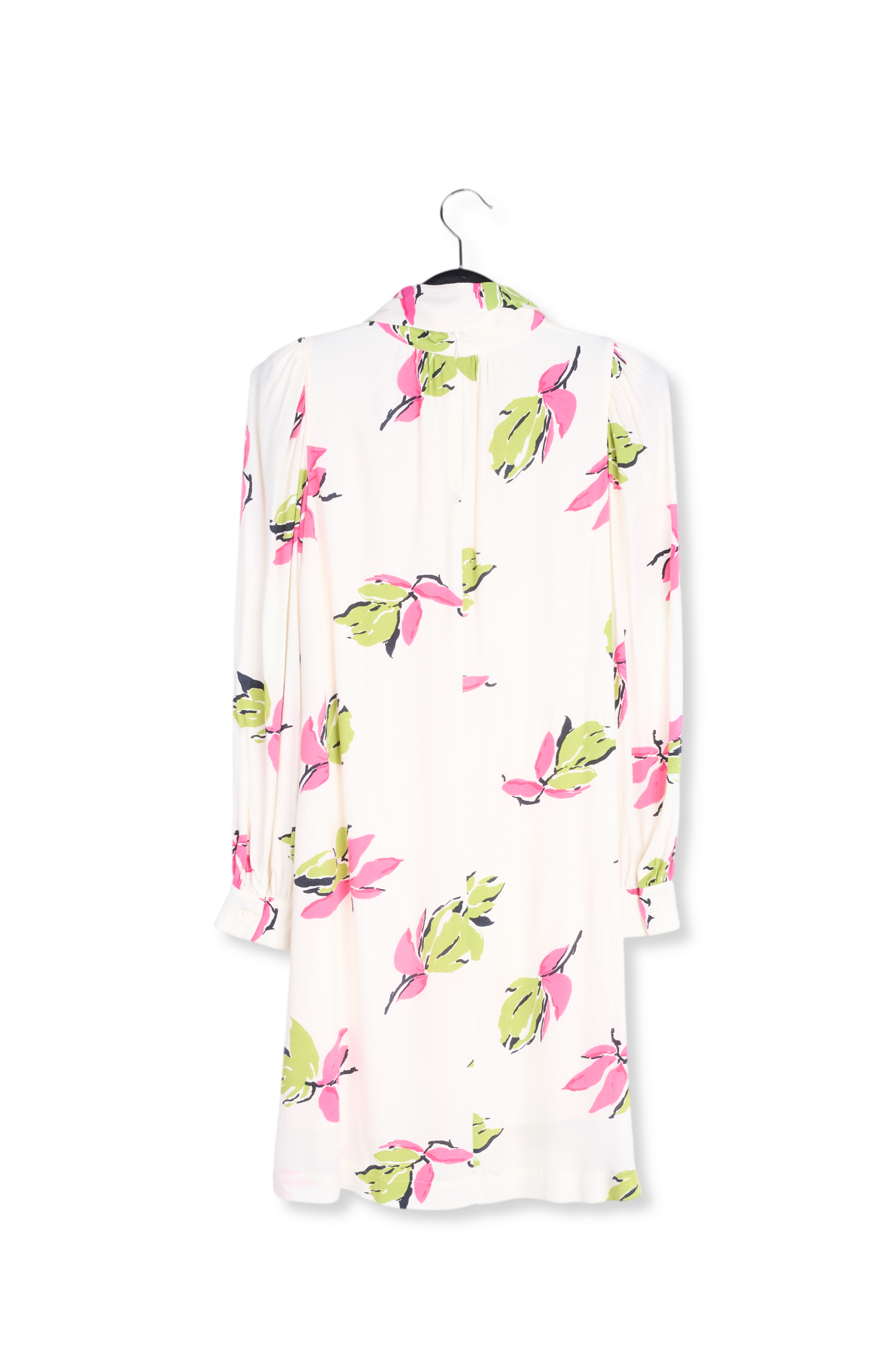 Gebroken witte mini-jurk met bloemenprint RE—SSENTIEL tweedehands photo 2