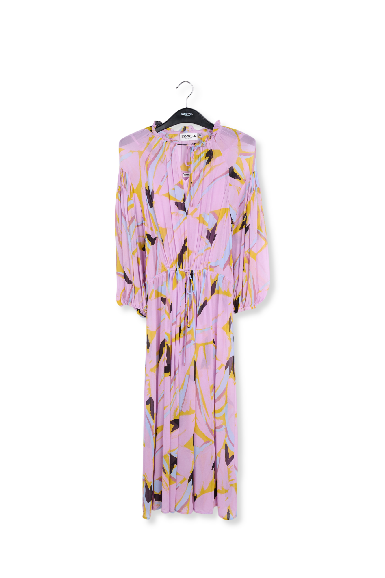 Lila maxi-jurk met abstracte print RE—SSENTIEL tweedehands photo 1