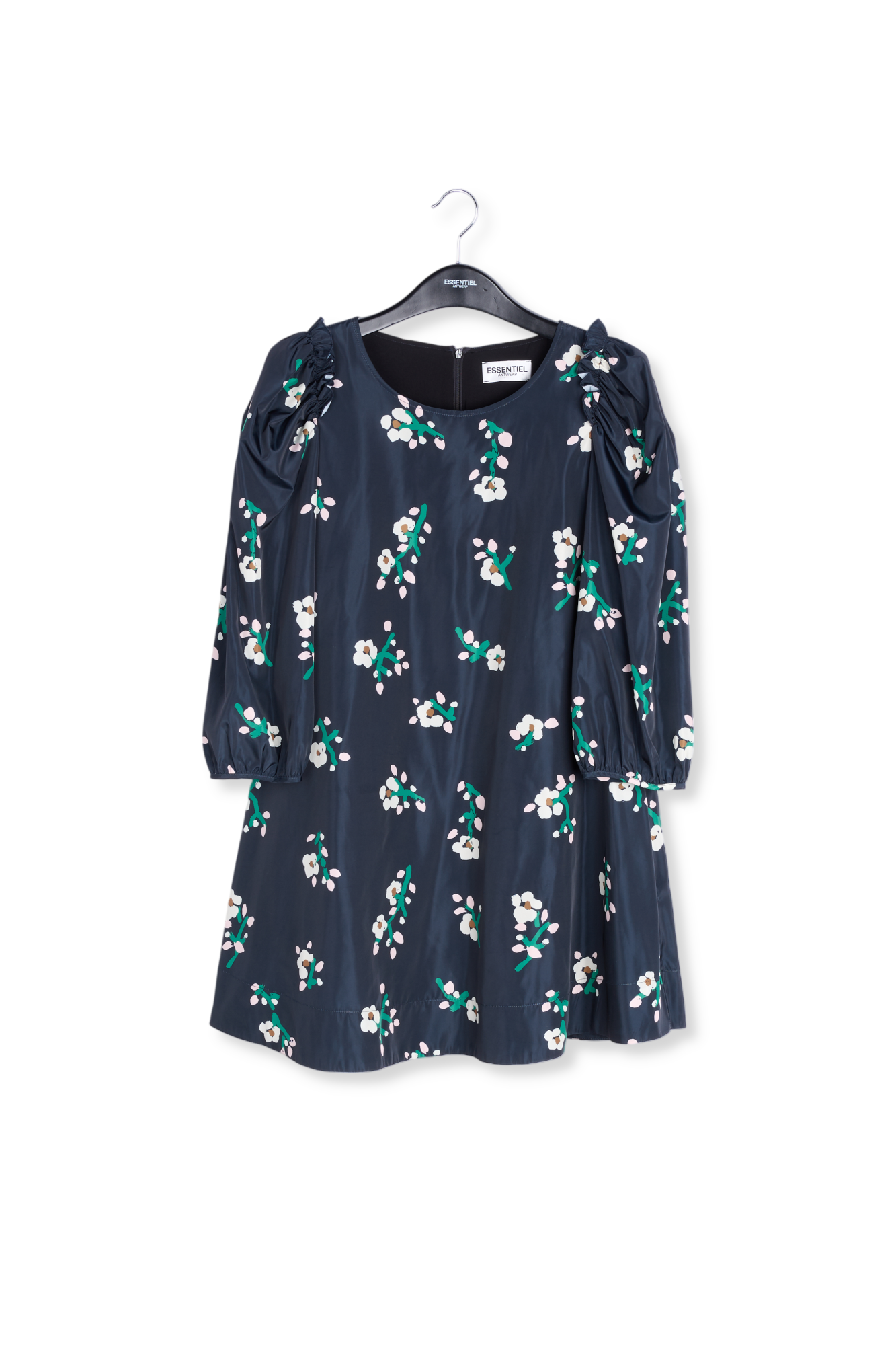 Mini robe noire en taffetas RE—SSENTIEL seconde main photo 1