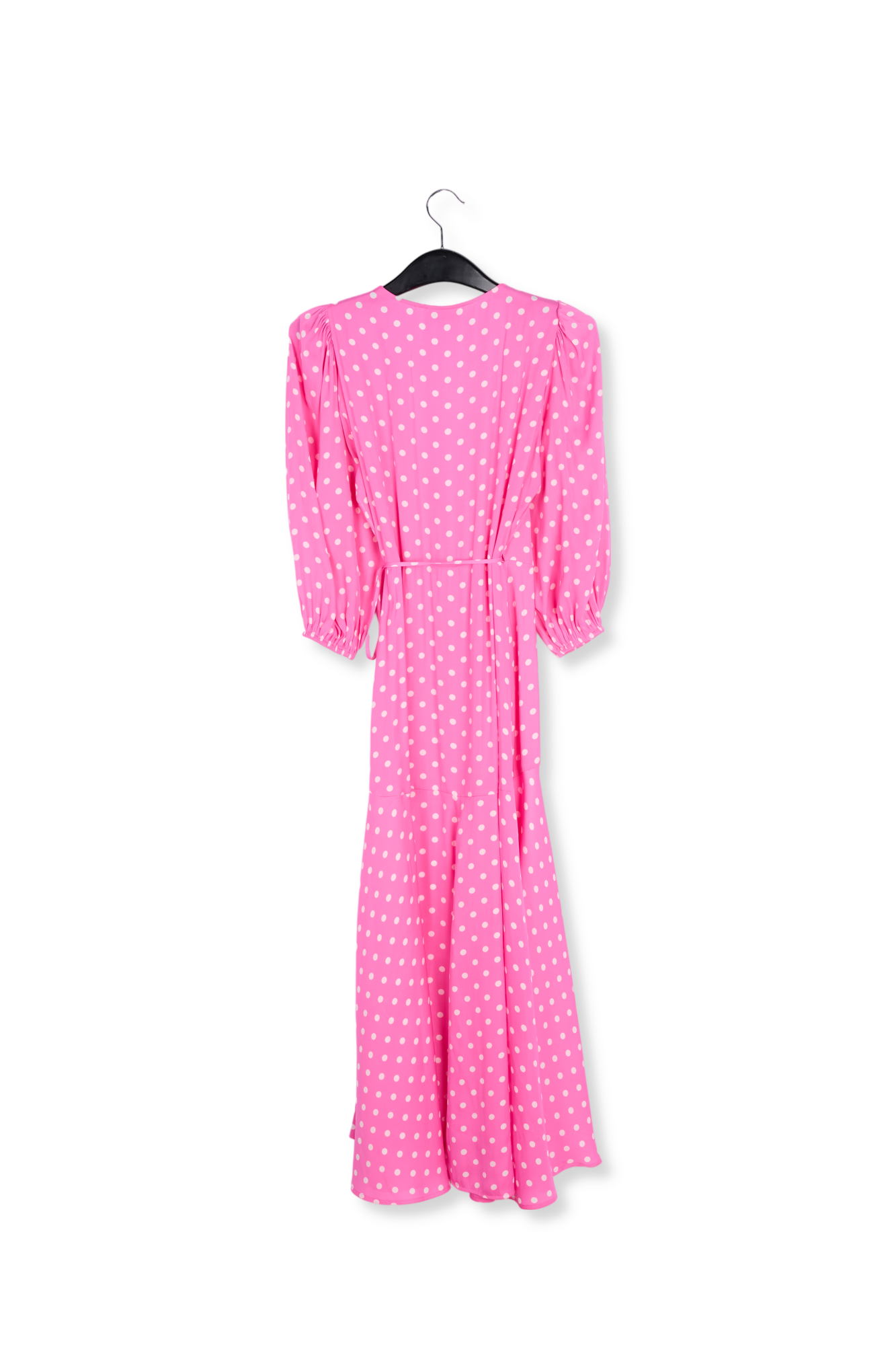Neonroze maxiwikkeljurk met stippen RE—SSENTIEL tweedehands photo 2