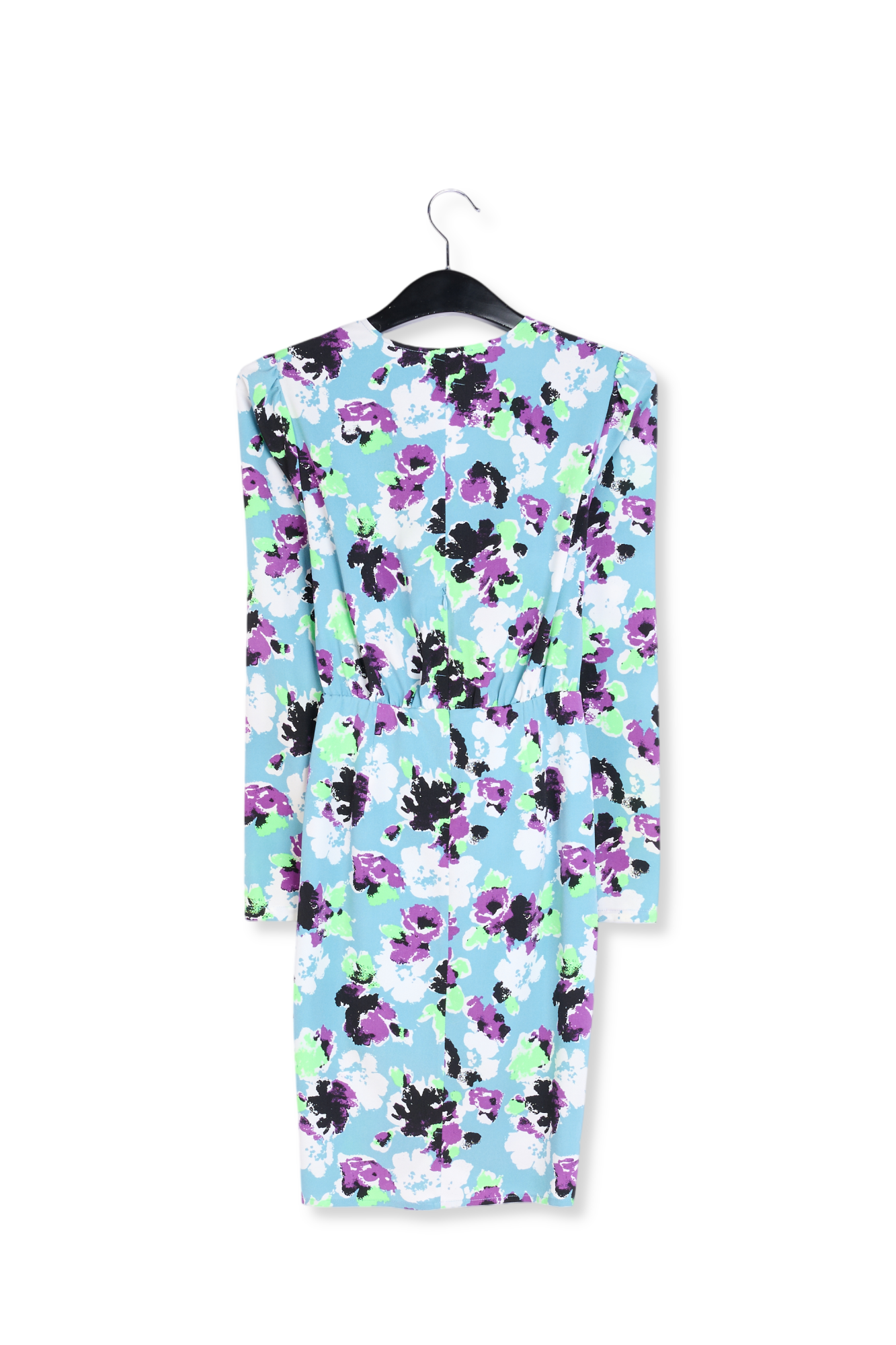 Mini-robe cache-coeur bleu clair à fleurs RE—SSENTIEL seconde main photo 2