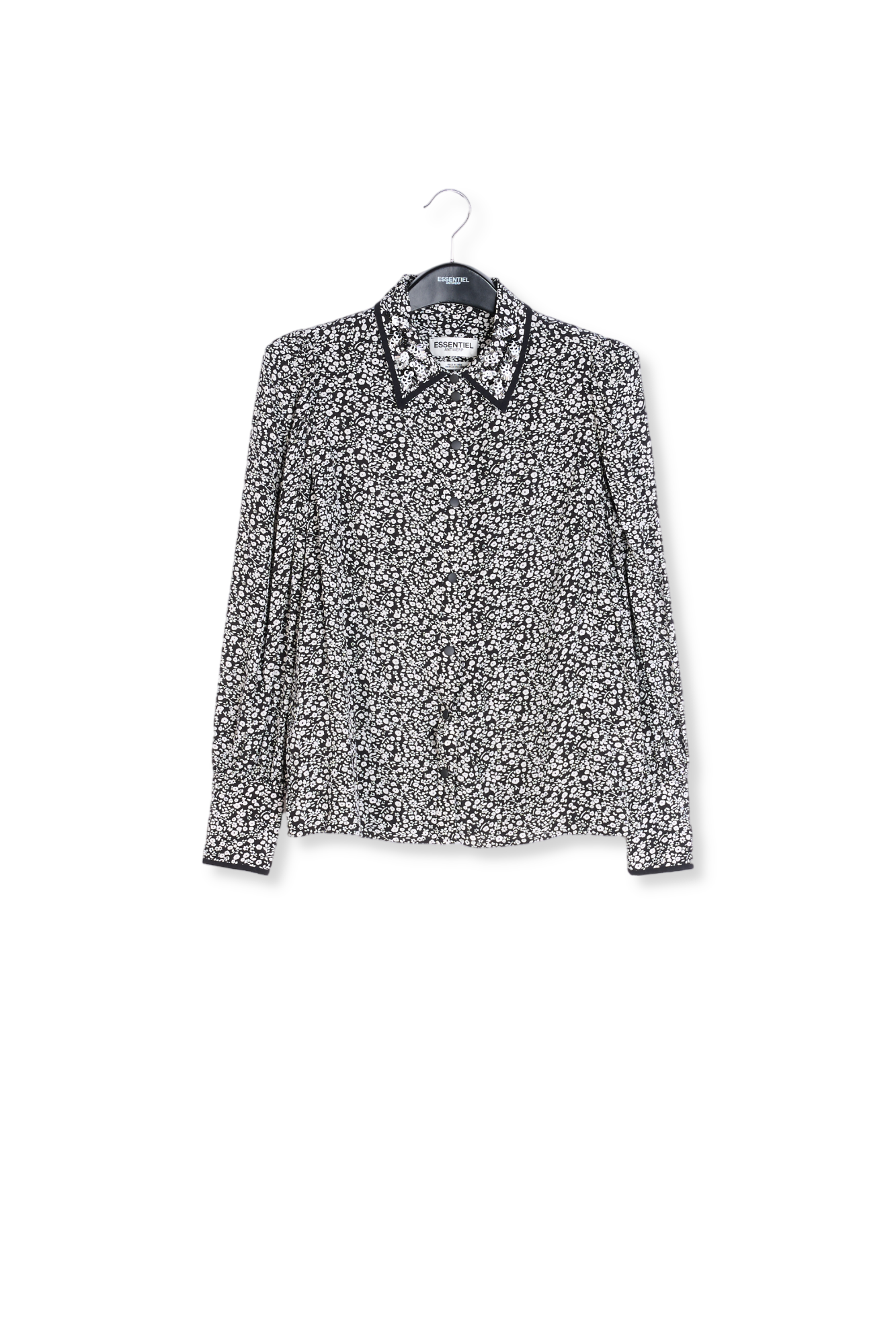 Black and white embellished collar shirt RE—SSENTIEL second-hand photo 1