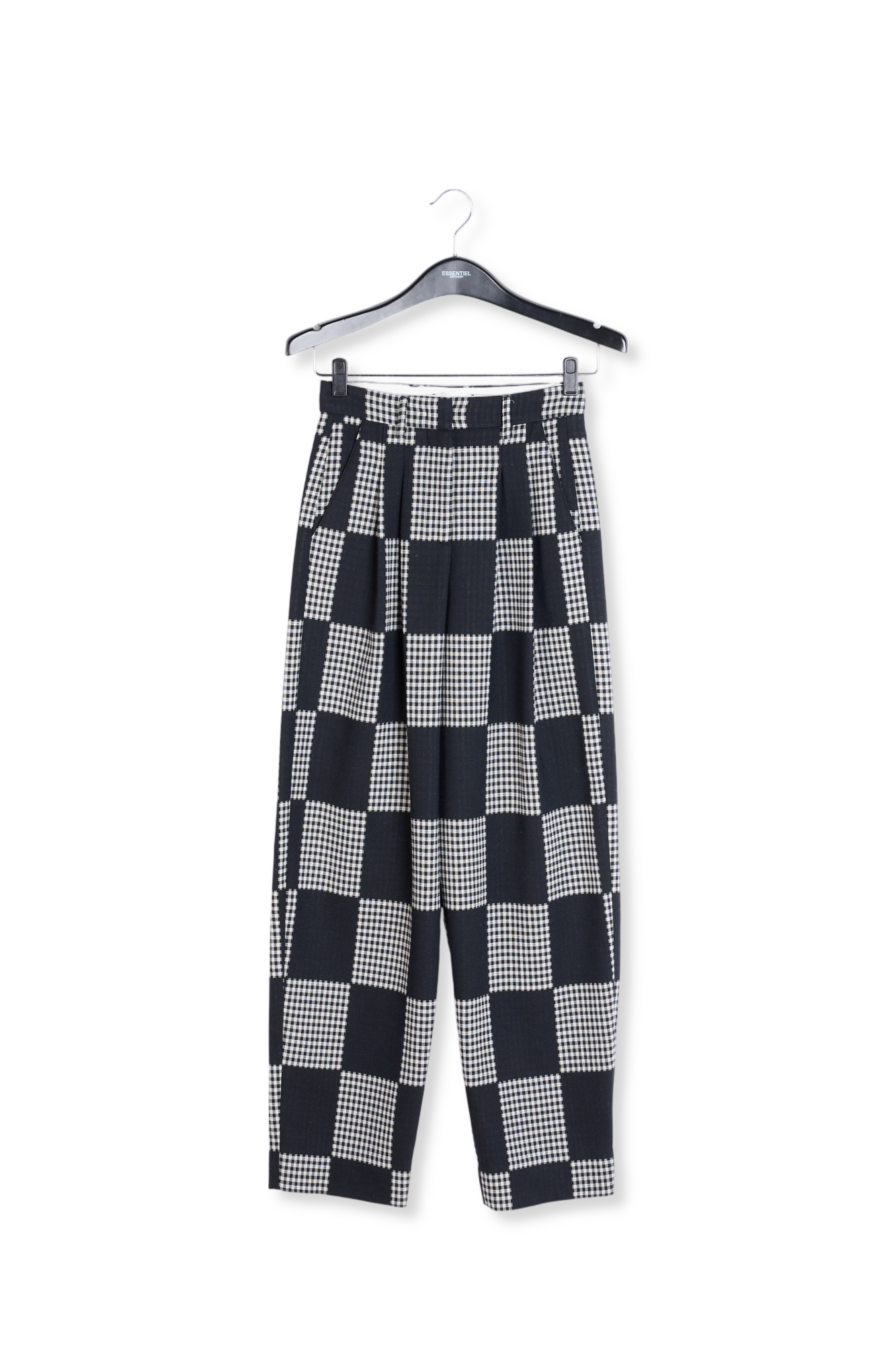 Black and off-white check pants RE—SSENTIEL second-hand photo 1