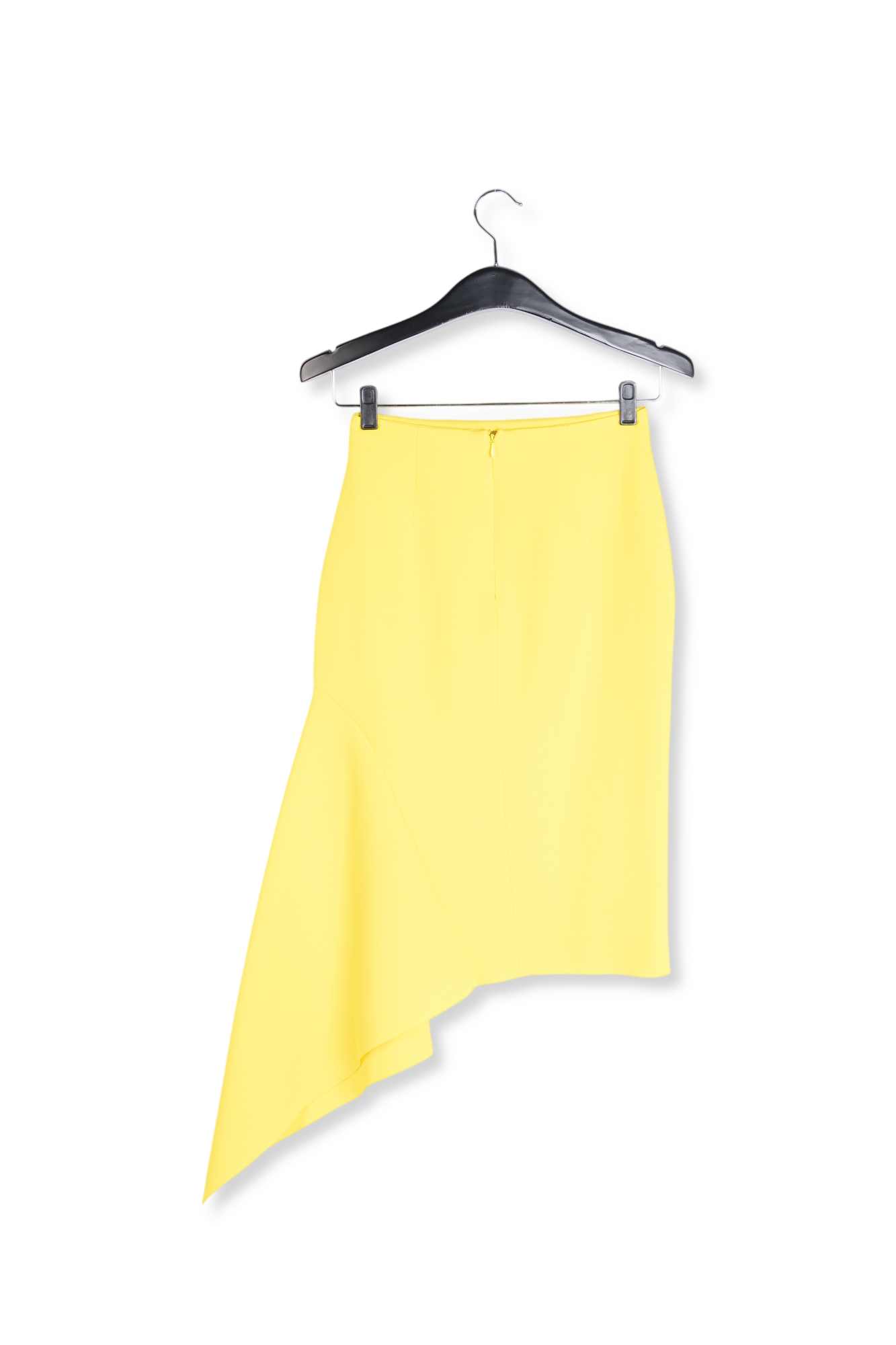 Jupe fourreau jaune avec drapé asymétrique RE—SSENTIEL seconde main photo 2