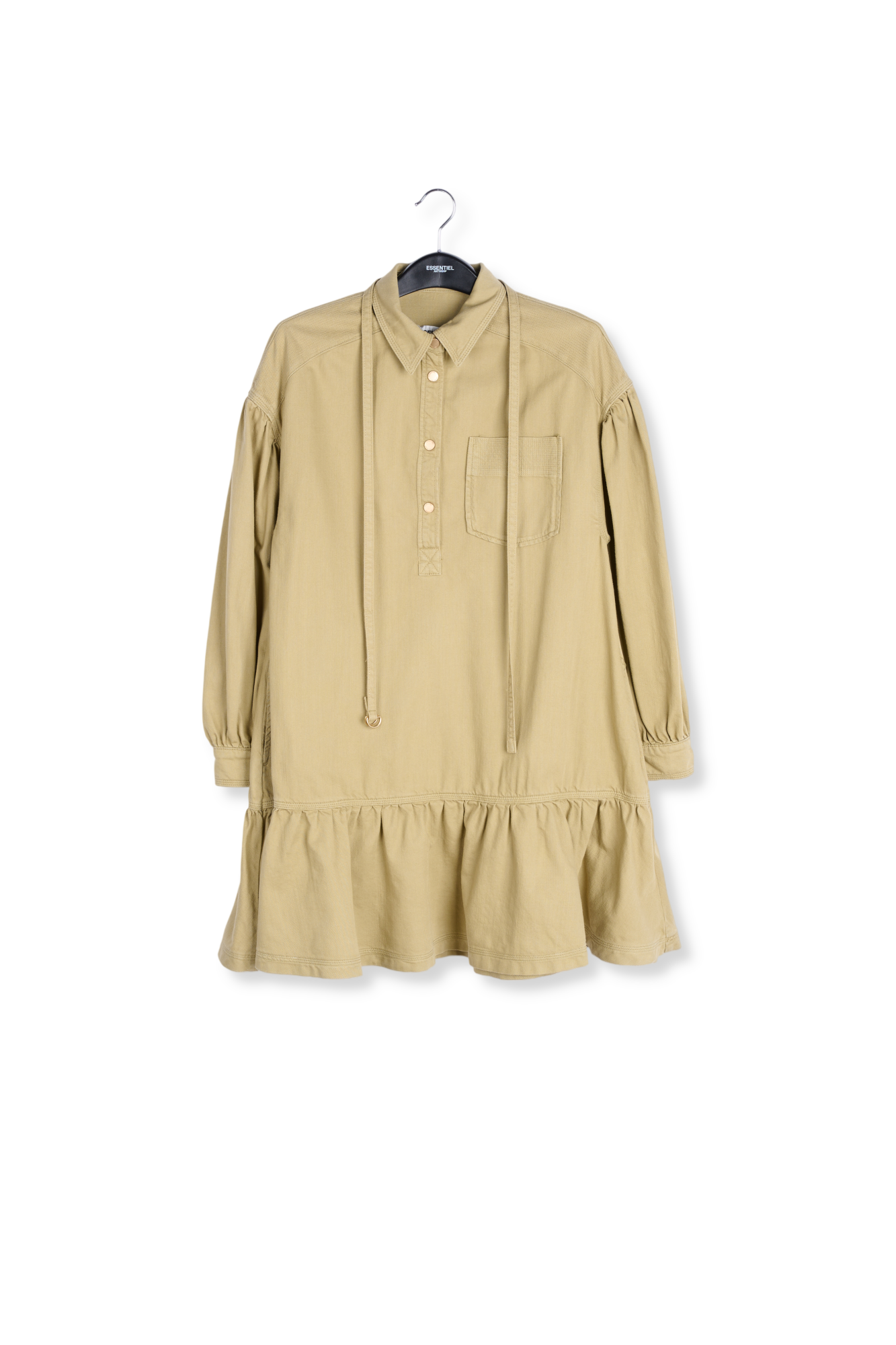 Beige denim mini dress RE—SSENTIEL second-hand photo 1