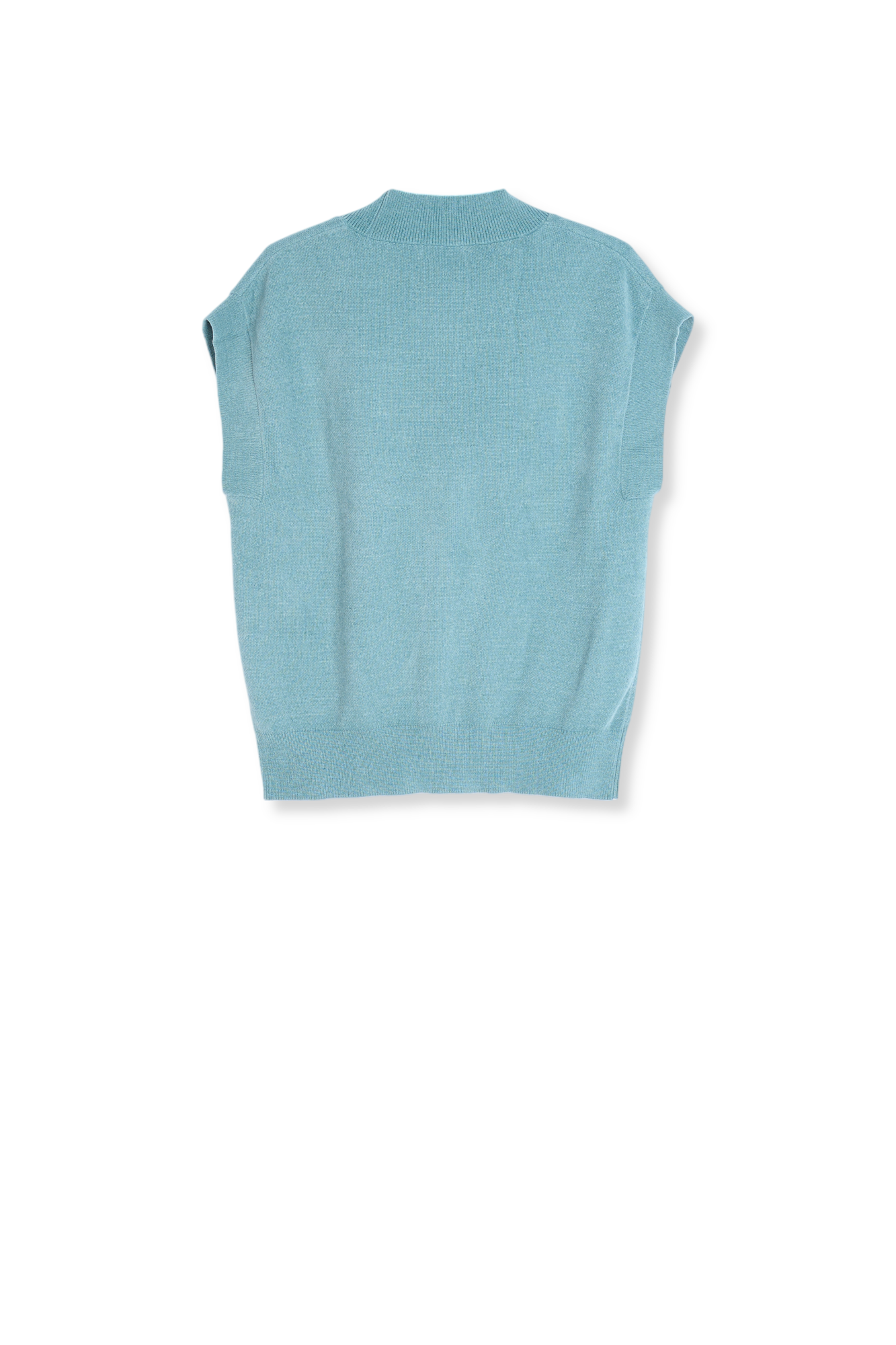 Blauwe trui met V-hals en korte mouwen RE—SSENTIEL tweedehands photo 2